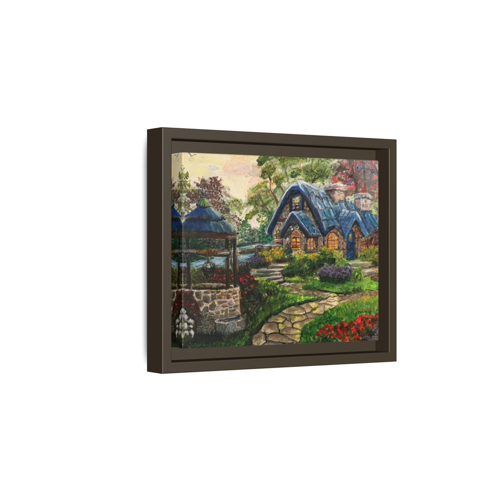 Framed Matte Canvas Cottage Well - Print of Original— Cozy Garden Pathway Print