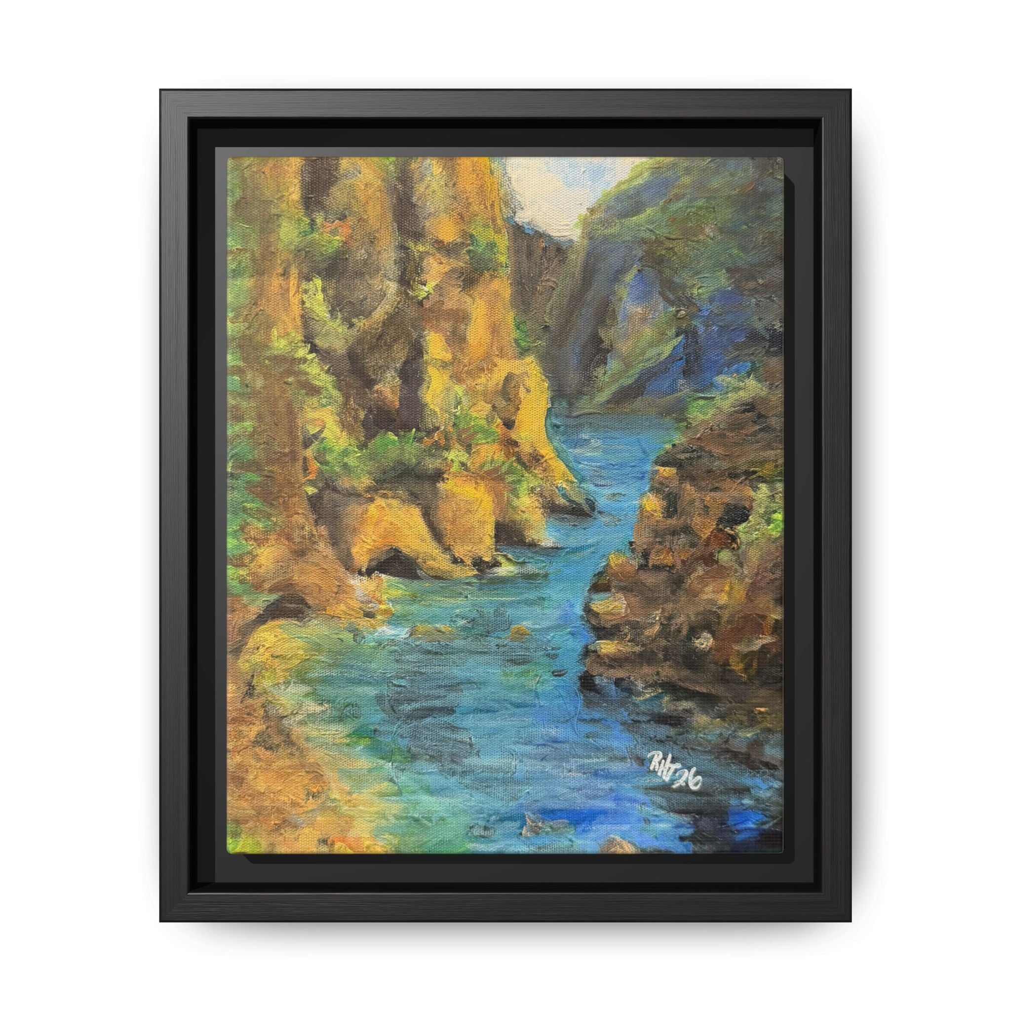 Framed Matte Canvas Art - Covert Cove - Print of Original
