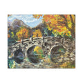 Autumn Bridge Canvas Print of Original  — Fall Landscape Wall Art