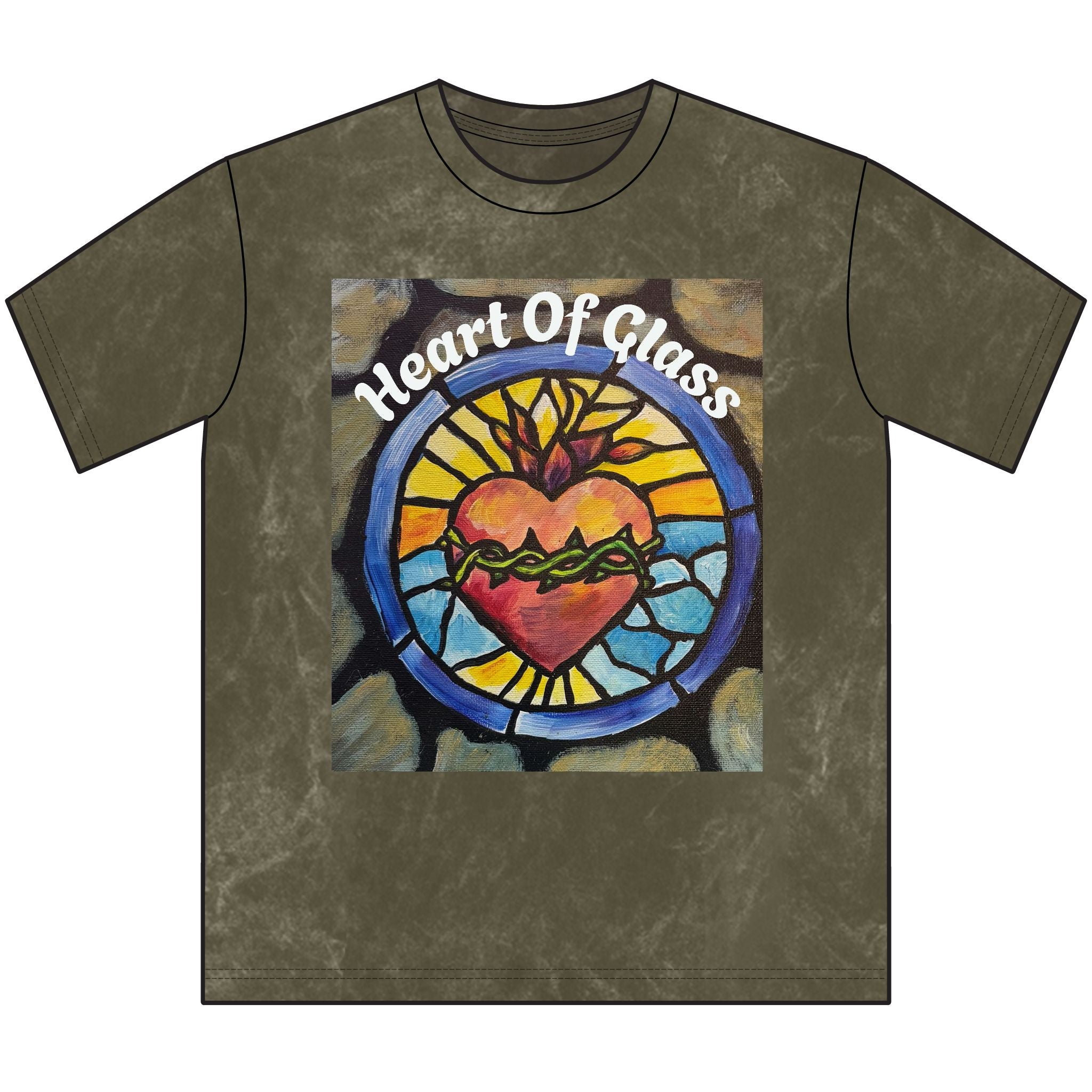 Vintage 'Heart of Glass' Stained Glass Graphic Tee