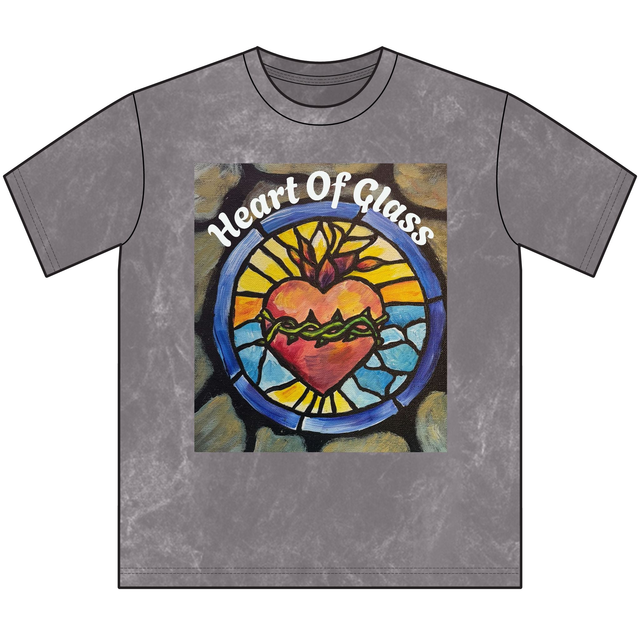 Vintage 'Heart of Glass' Stained Glass Graphic Tee