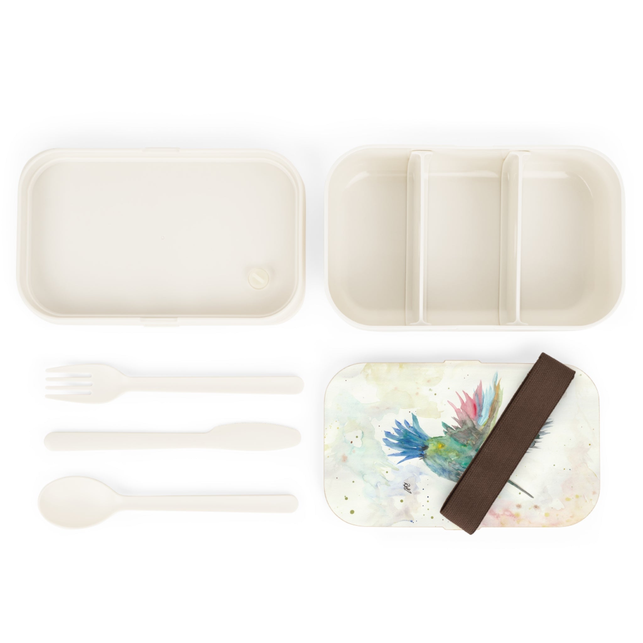Hummingbird Watercolor Bento Lunch Box – Compact Eco-Friendly Meal Box