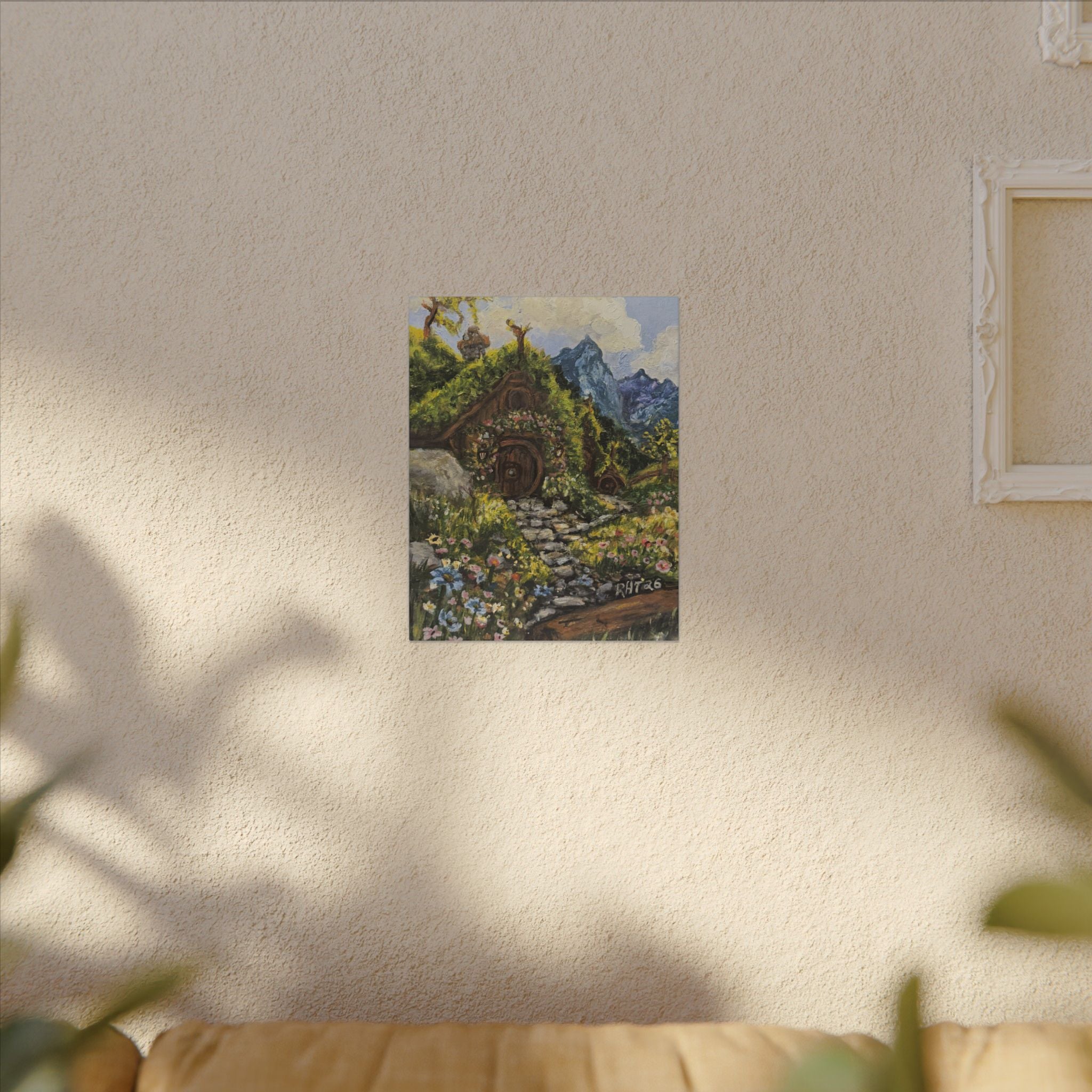 Home On The Shire Matte Canvas Wall Art — Fantasy Landscape Stretched Print of Original