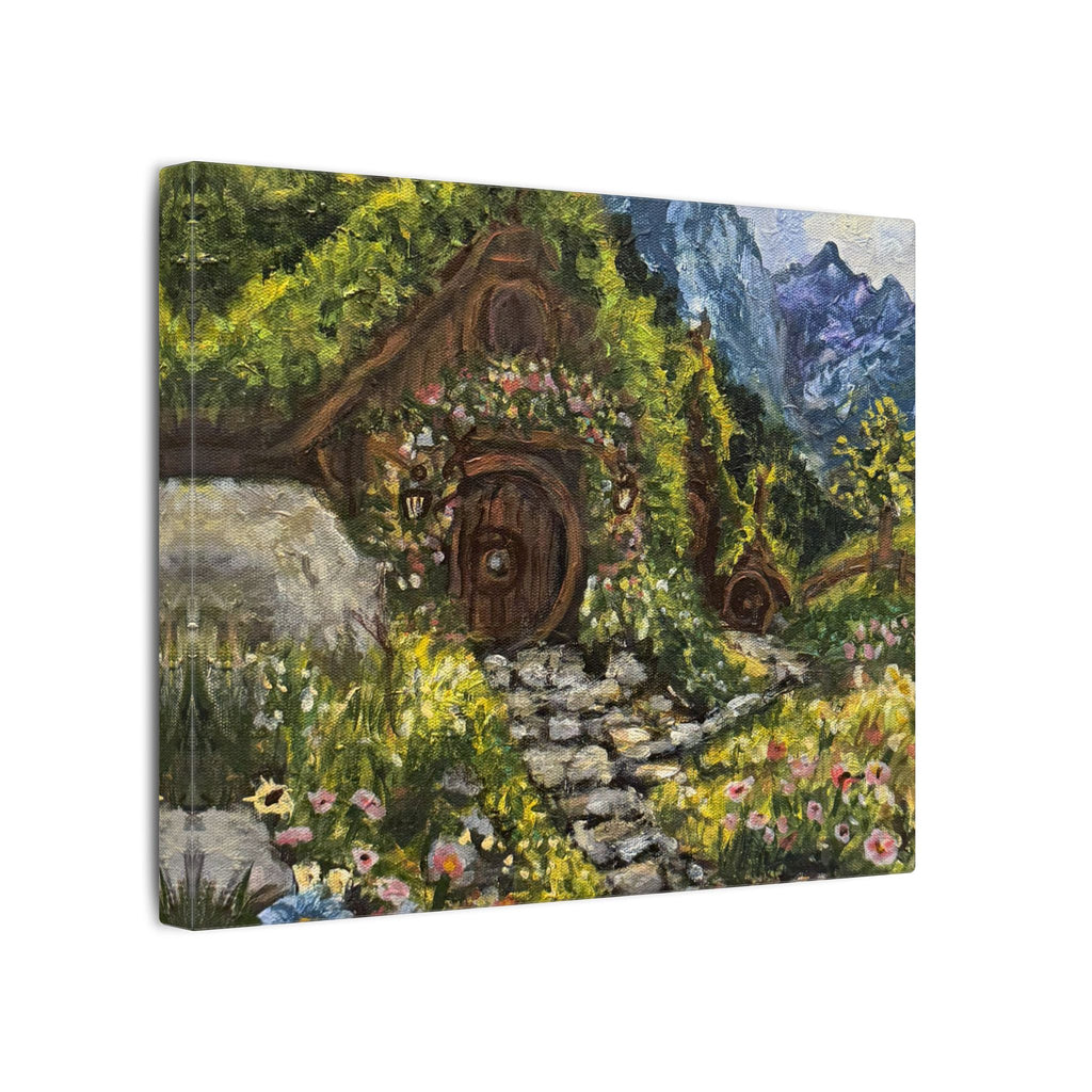 Home On The Shire Matte Canvas Wall Art — Fantasy Landscape Stretched Print of Original