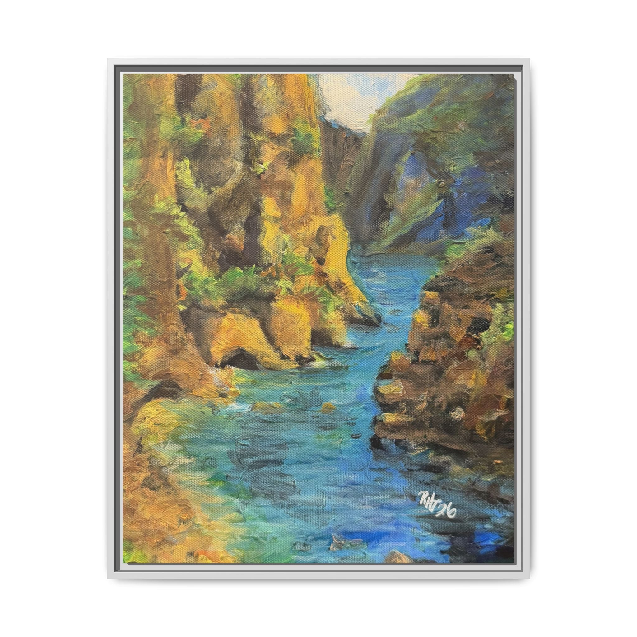 Framed Matte Canvas Art - Covert Cove - Print of Original