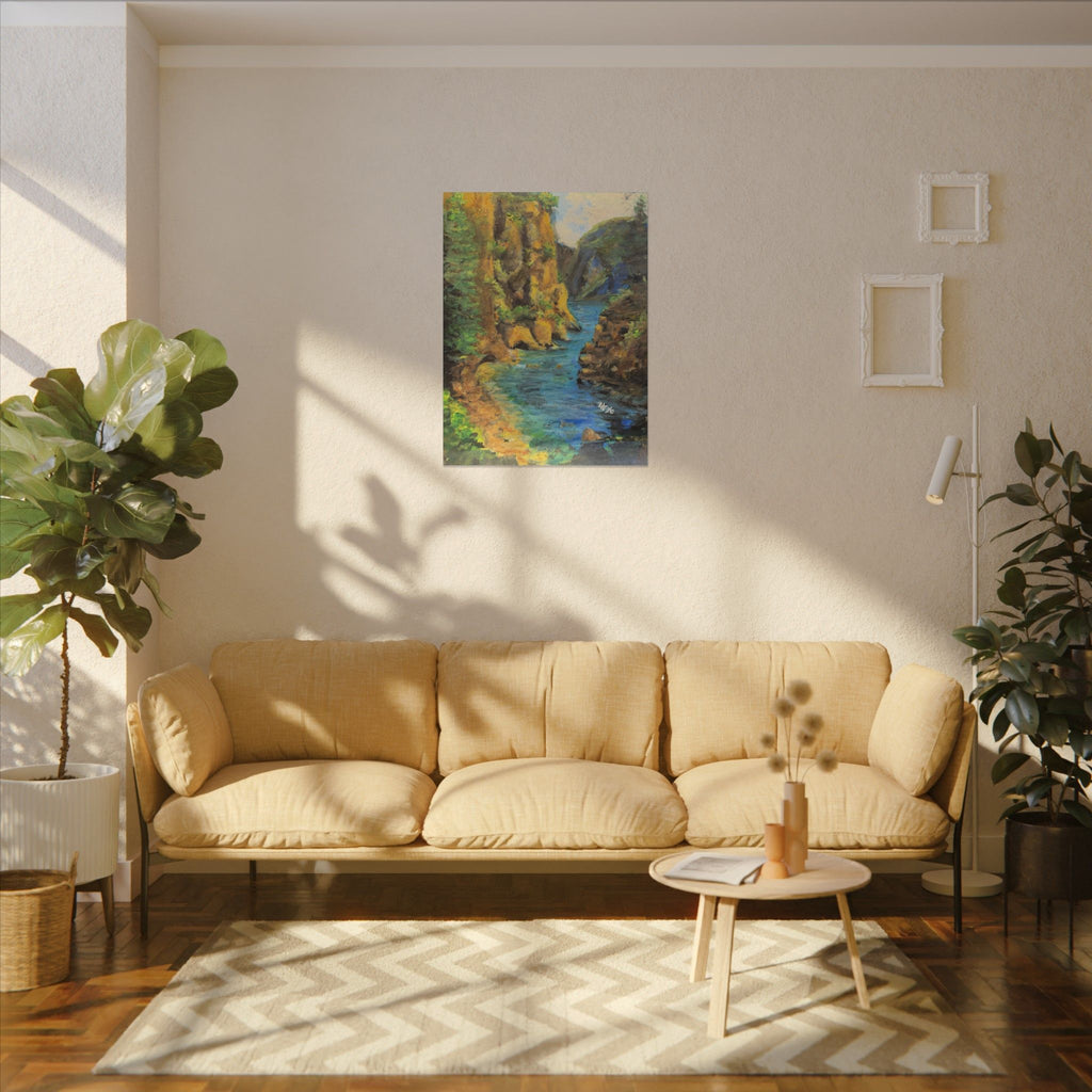 Covert Canyon Landscape Canvas Print of Original— Matte Stretched Wall Art