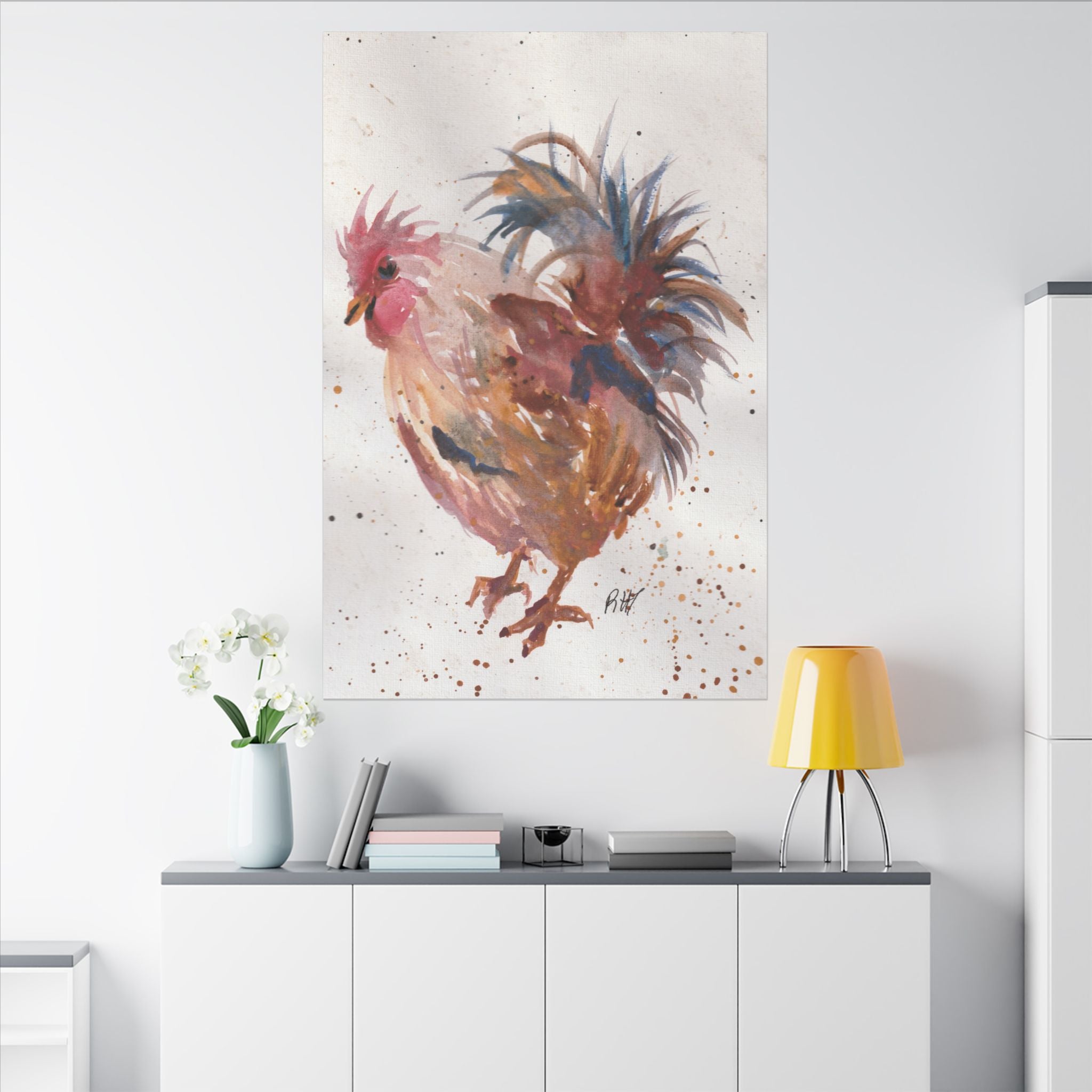 Watercolor Canvas Print of Original Henrietta— Matte Stretched Wall Art