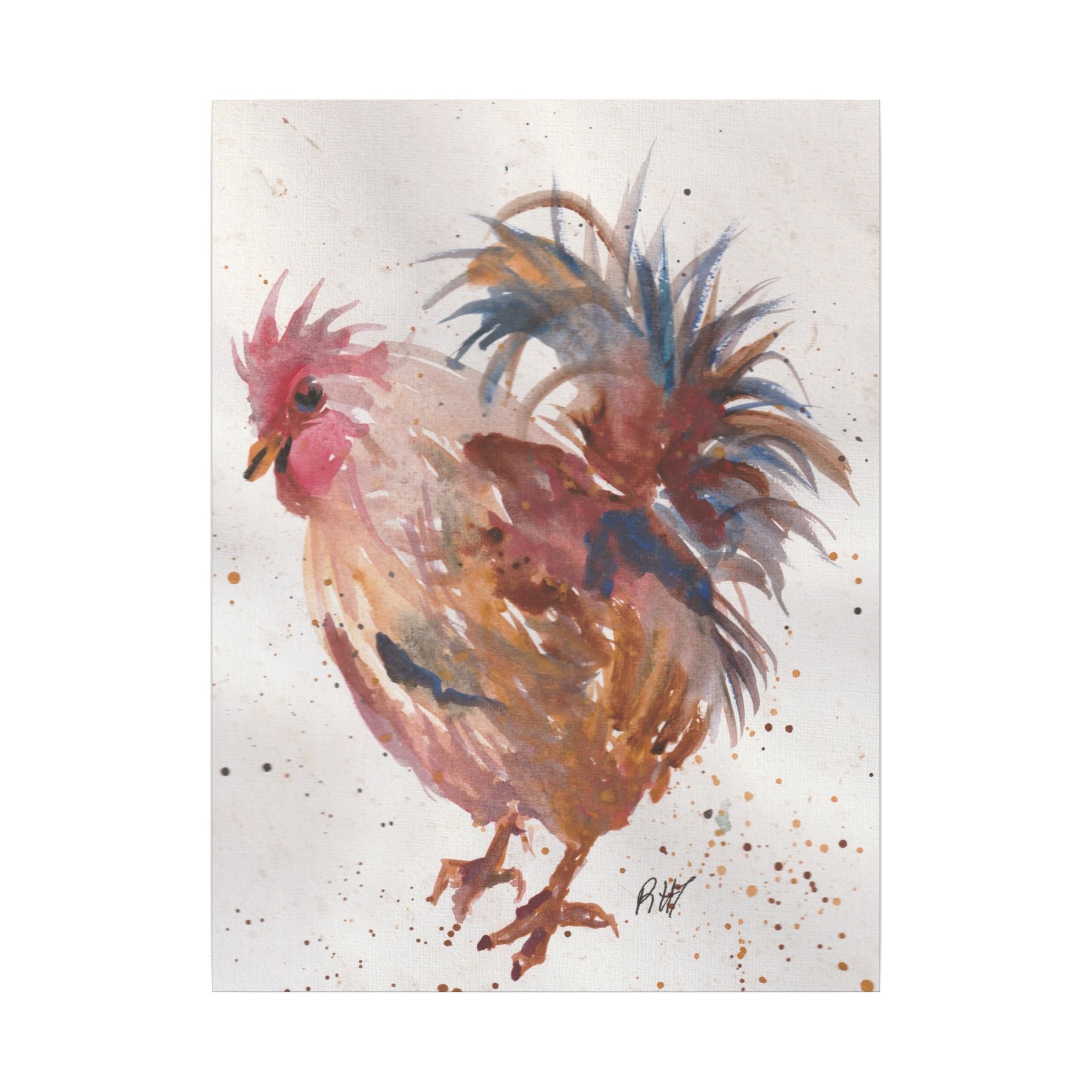 Watercolor Canvas Print of Original Henrietta— Matte Stretched Wall Art