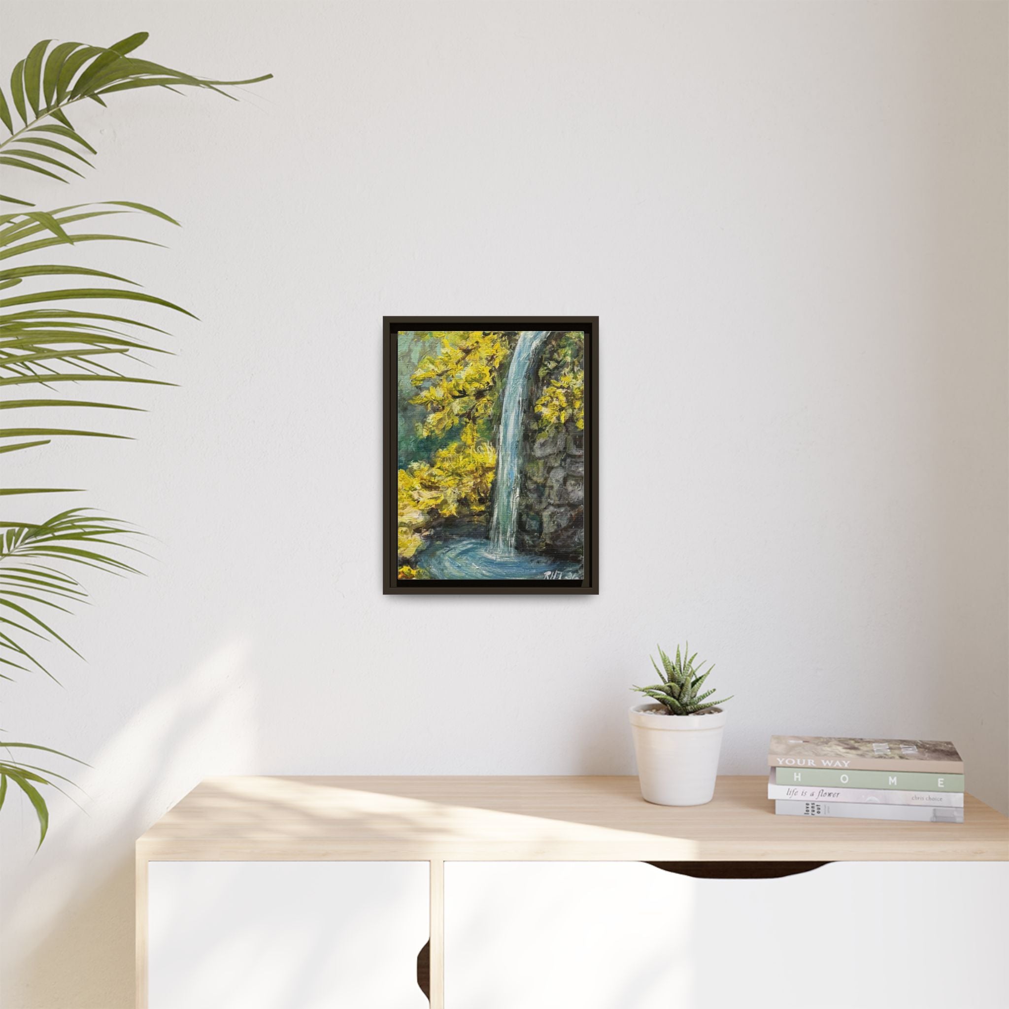 Framed Matte Canvas Hope Springs Print of Original – Vertical Nature Wall Art (Multi-Color)