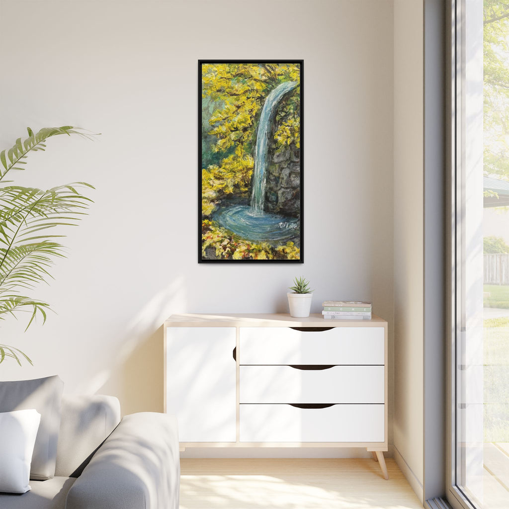 Framed Matte Canvas Hope Springs Print of Original – Vertical Nature Wall Art (Multi-Color)