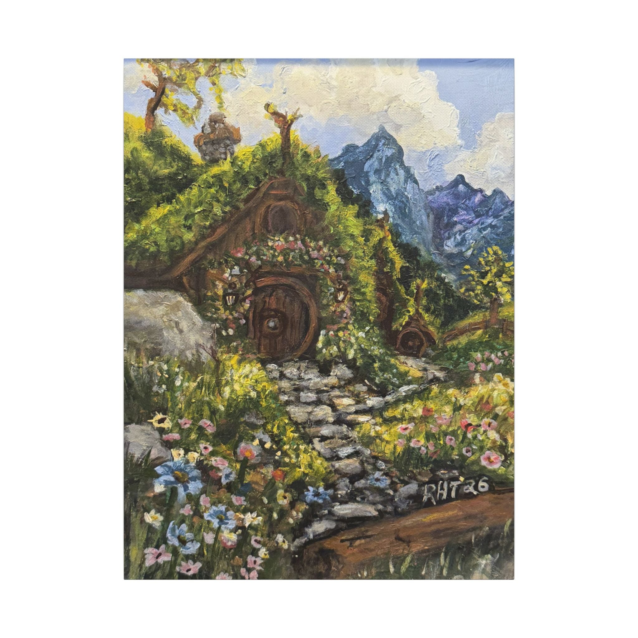 Home On The Shire Matte Canvas Wall Art — Fantasy Landscape Stretched Print of Original