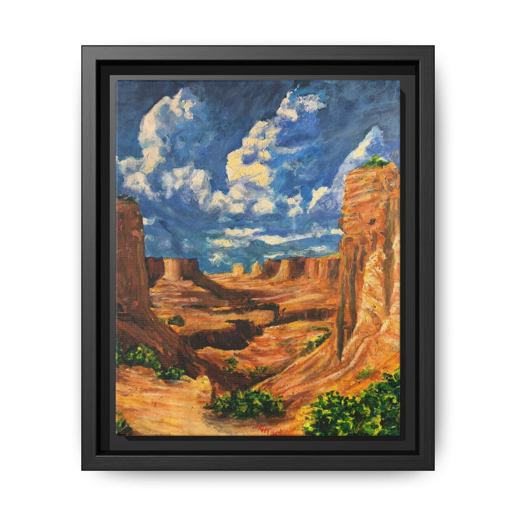 Framed Desert Canyon Matte Canvas Wall Art Print of Original — Southwestern Landscape Print