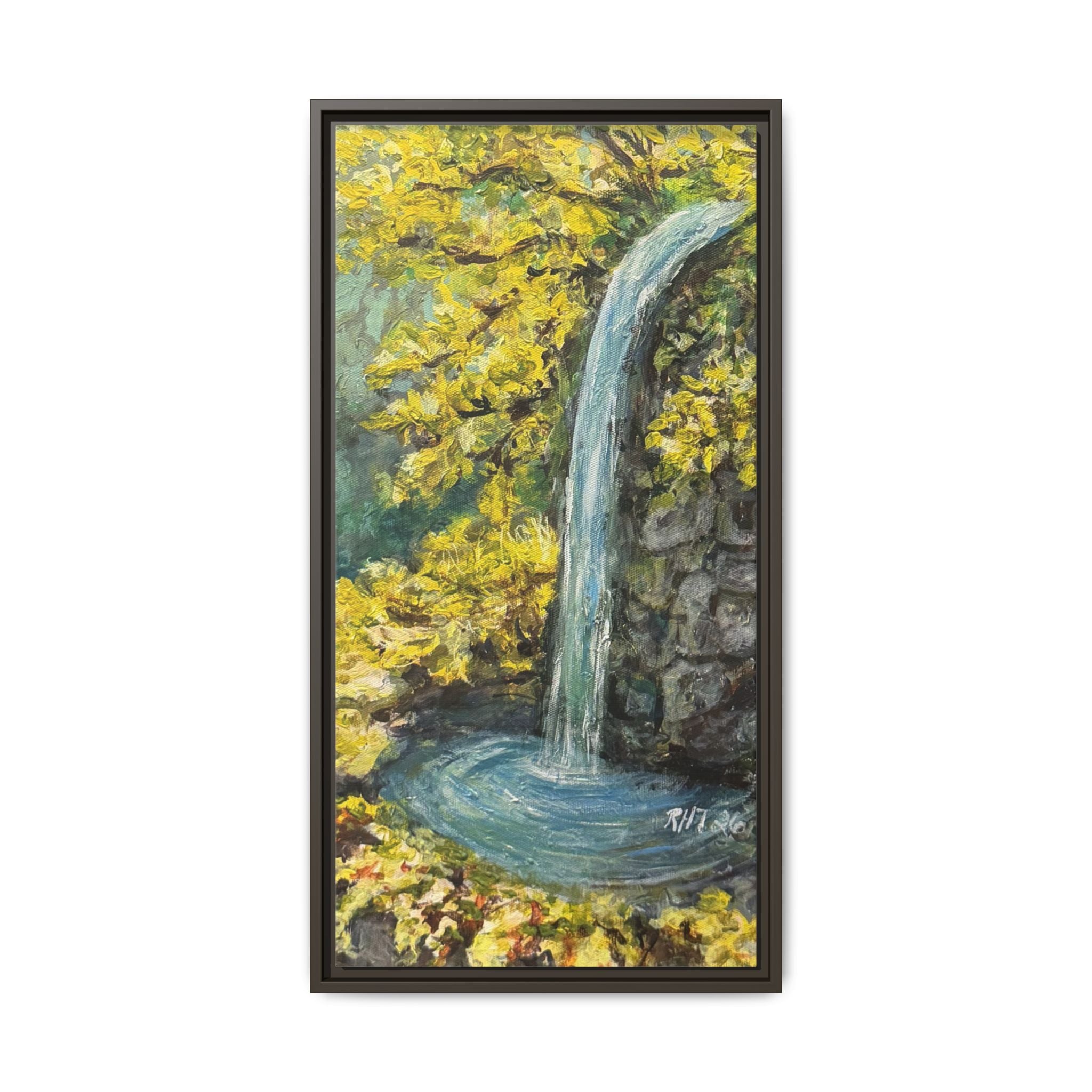 Framed Matte Canvas Hope Springs Print of Original – Vertical Nature Wall Art (Multi-Color)