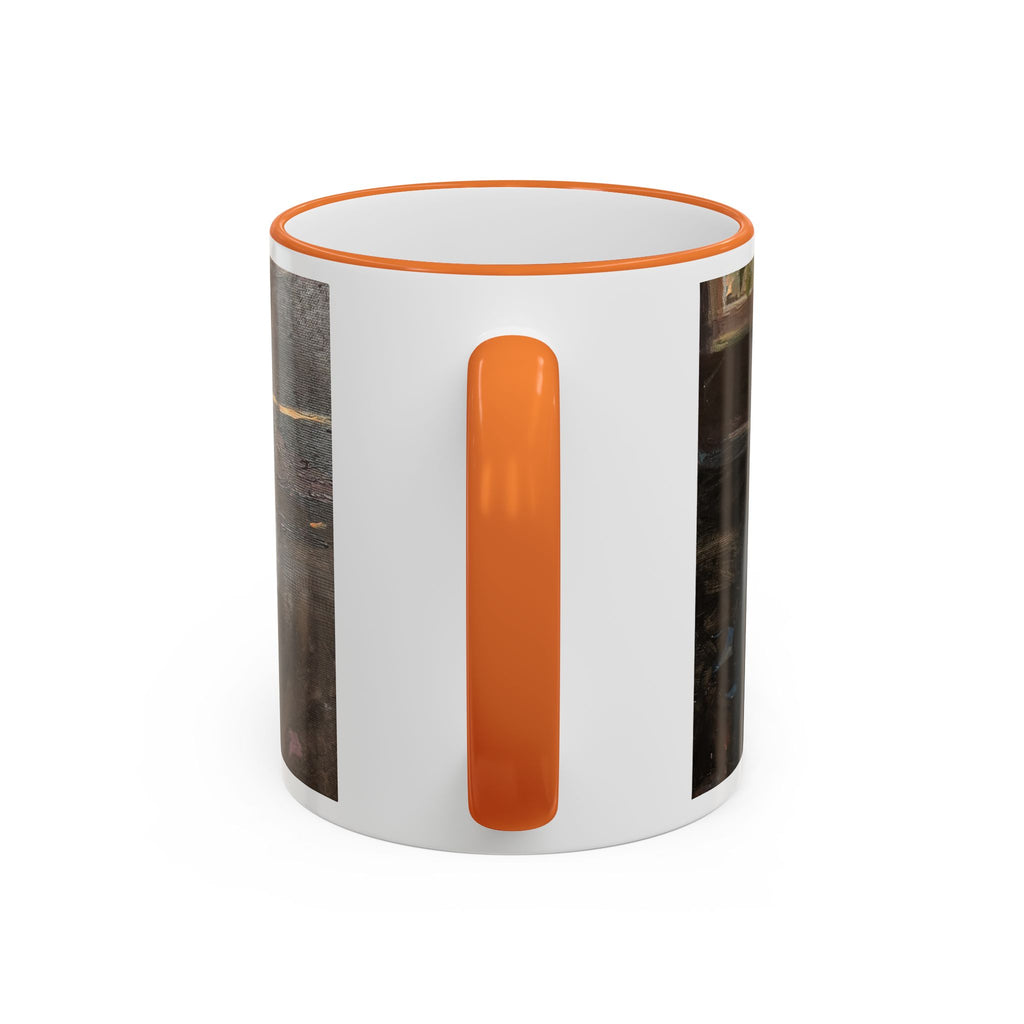 Koi Pond Accent Rim Mug – Artistic Goldfish Ceramic Coffee Cup (11oz/15oz)