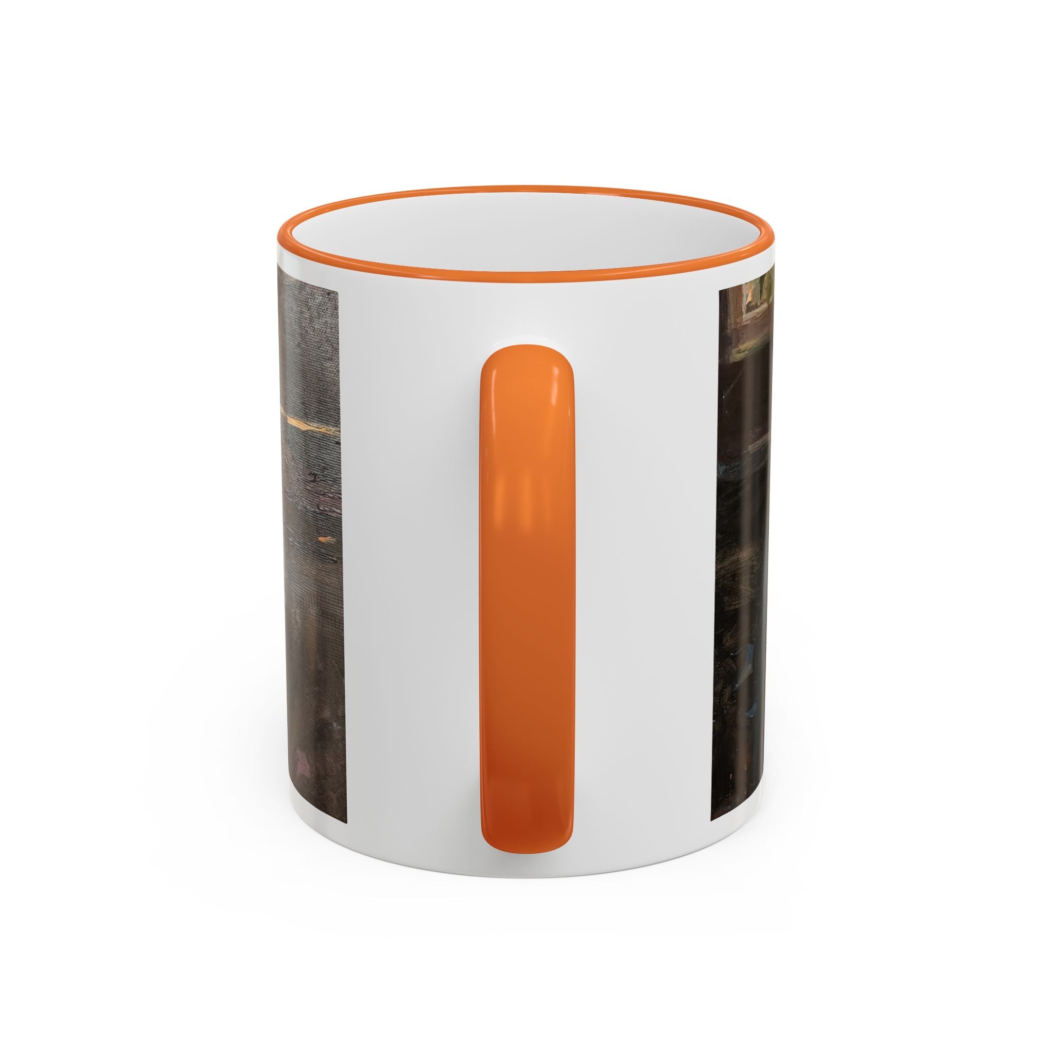 Koi Pond Accent Rim Mug – Artistic Goldfish Ceramic Coffee Cup (11oz/15oz)