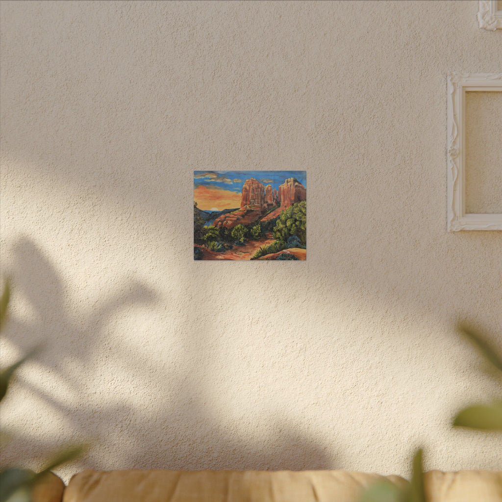 Desert Path Landscape Matte Canvas Wall Art Print of Original– Stretched Scenic Southwestern Sunset