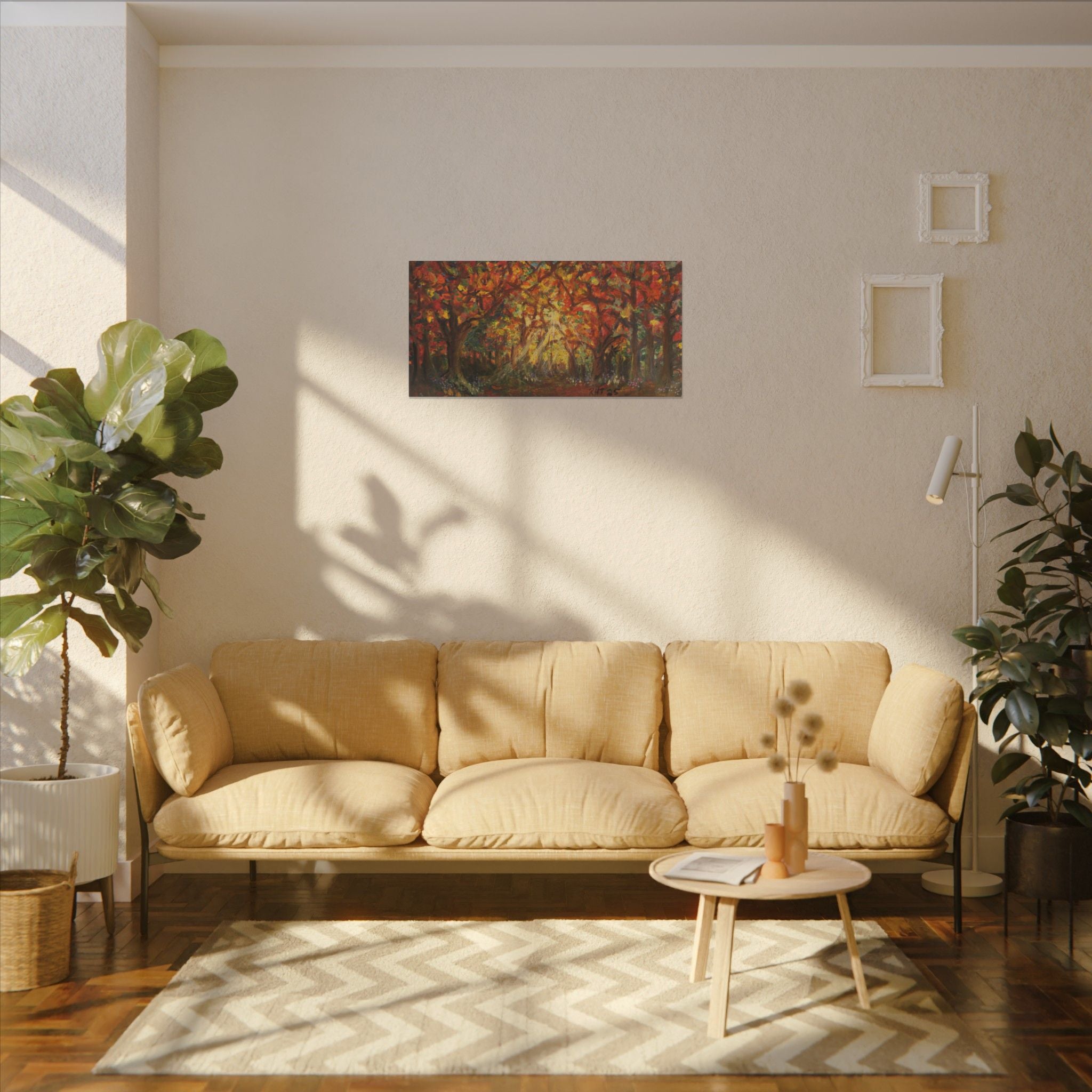 Autumn Grove Light Matte Canvas Wall Art Print of Original — Stretched Fall Landscape