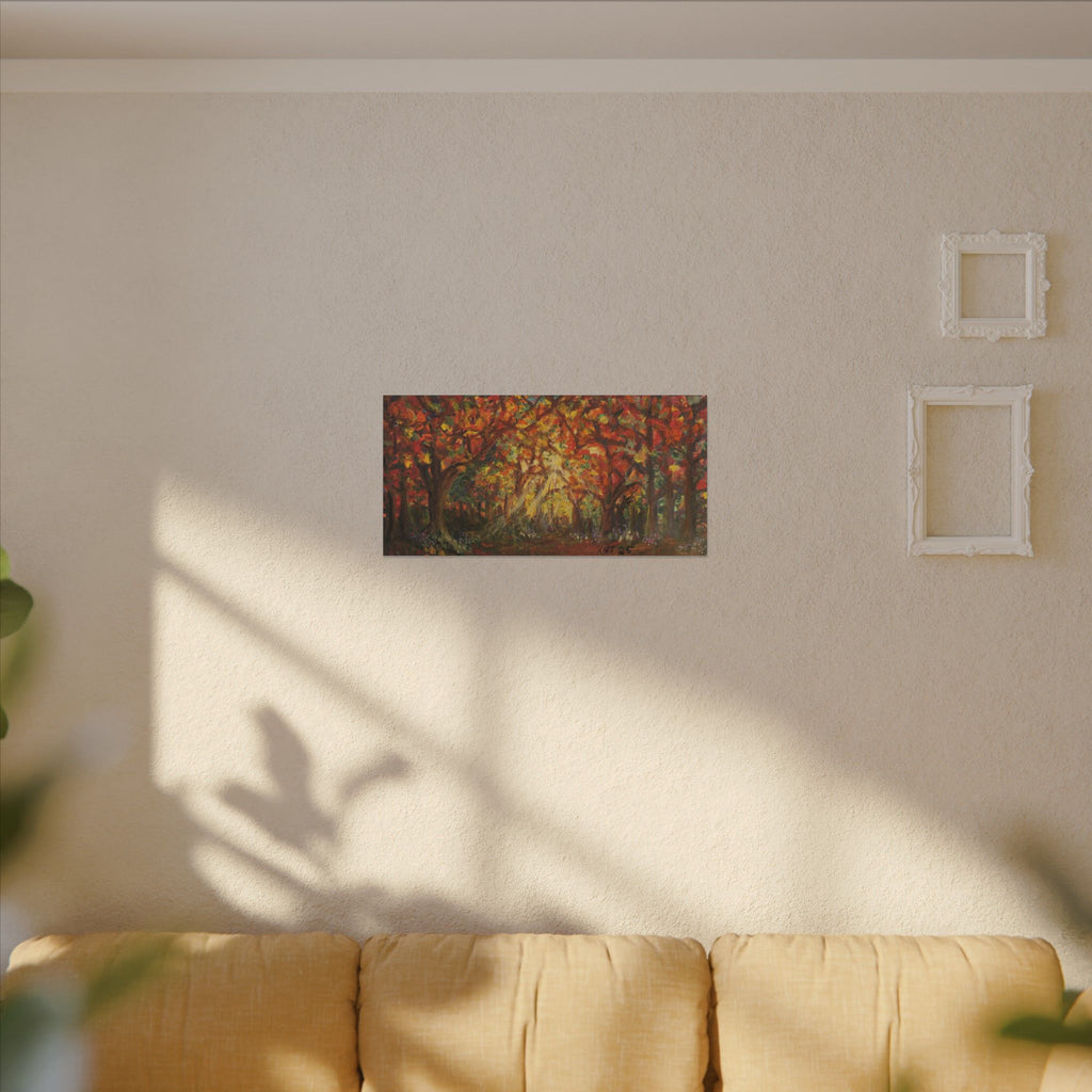 Autumn Grove Light Matte Canvas Wall Art Print of Original — Stretched Fall Landscape