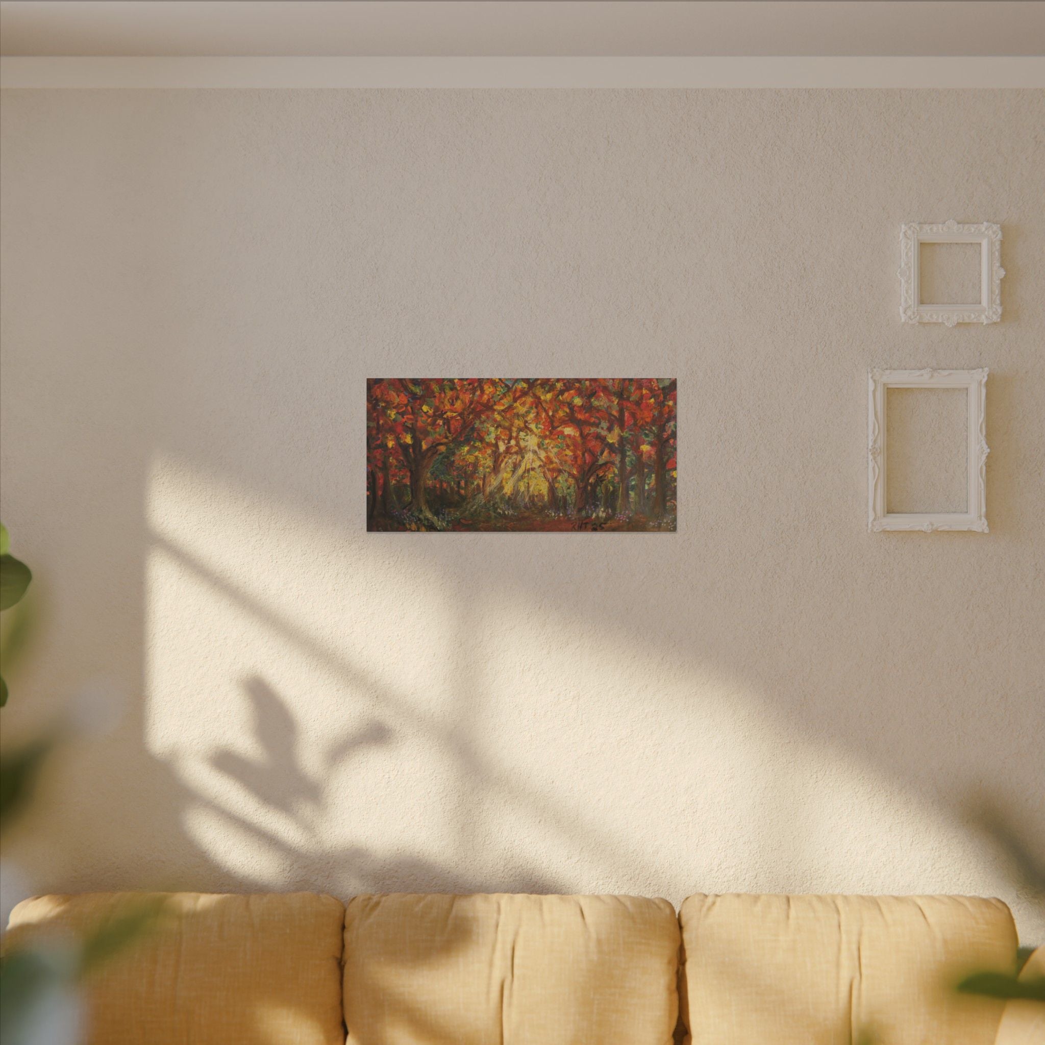 Autumn Grove Light Matte Canvas Wall Art Print of Original — Stretched Fall Landscape