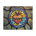Sacred Heart Stained-Glass Canvas Wall Art — Matte Stretched Print of Original Heart of Glass