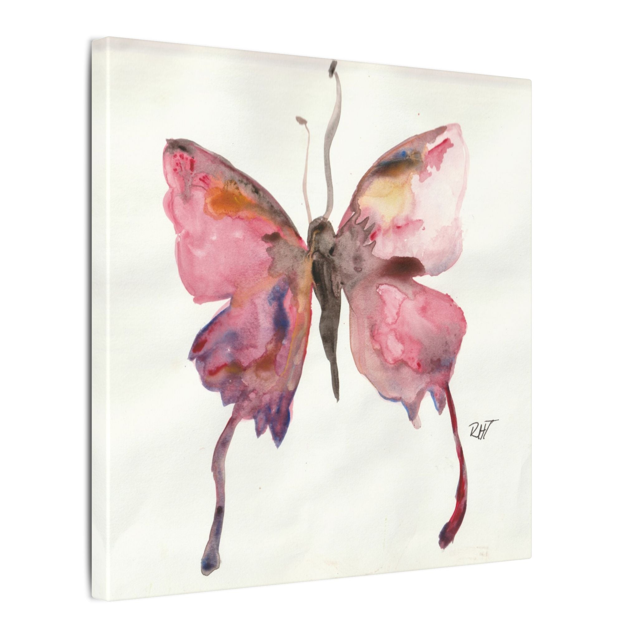 Watercolor Float Like a Butterfly Canvas Print of Original — Matte Stretched Wall Art