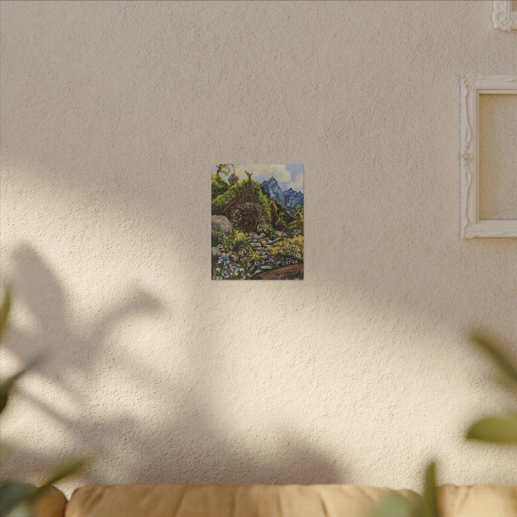 Home On The Shire Matte Canvas Wall Art — Fantasy Landscape Stretched Print of Original