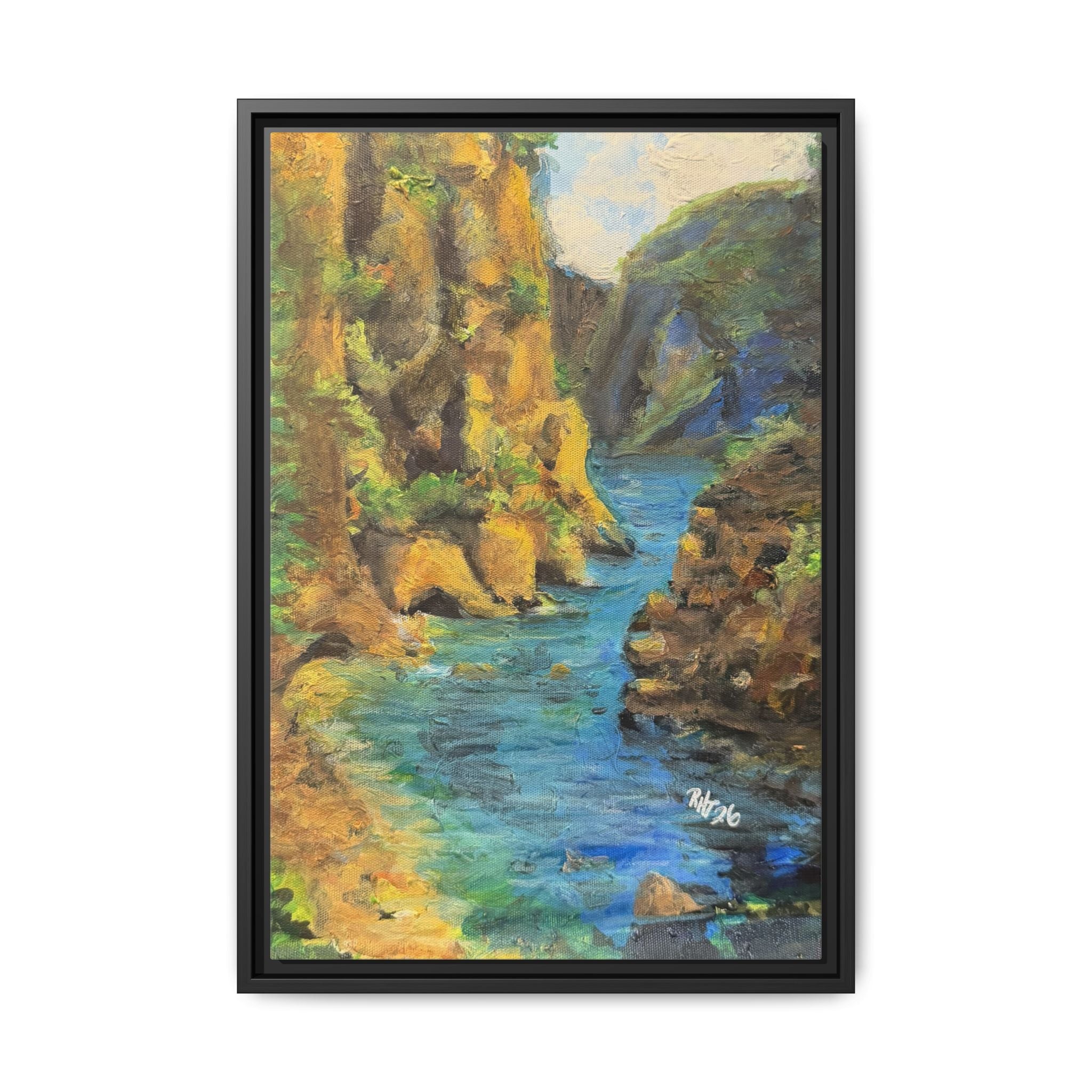 Framed Matte Canvas Art - Covert Cove - Print of Original