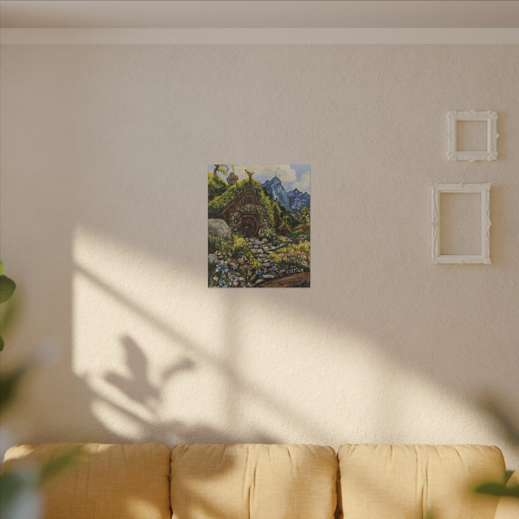 Home On The Shire Matte Canvas Wall Art — Fantasy Landscape Stretched Print of Original