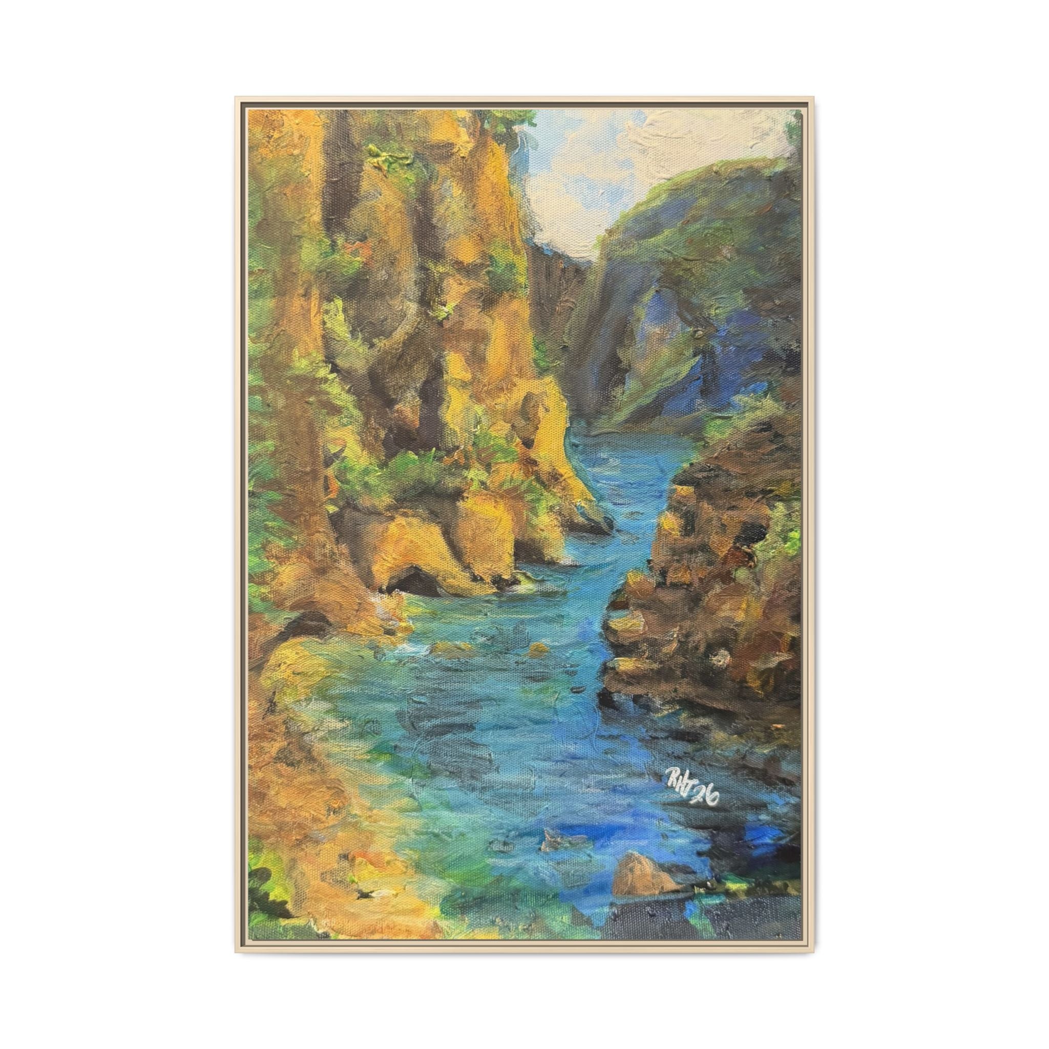 Framed Matte Canvas Art - Covert Cove - Print of Original