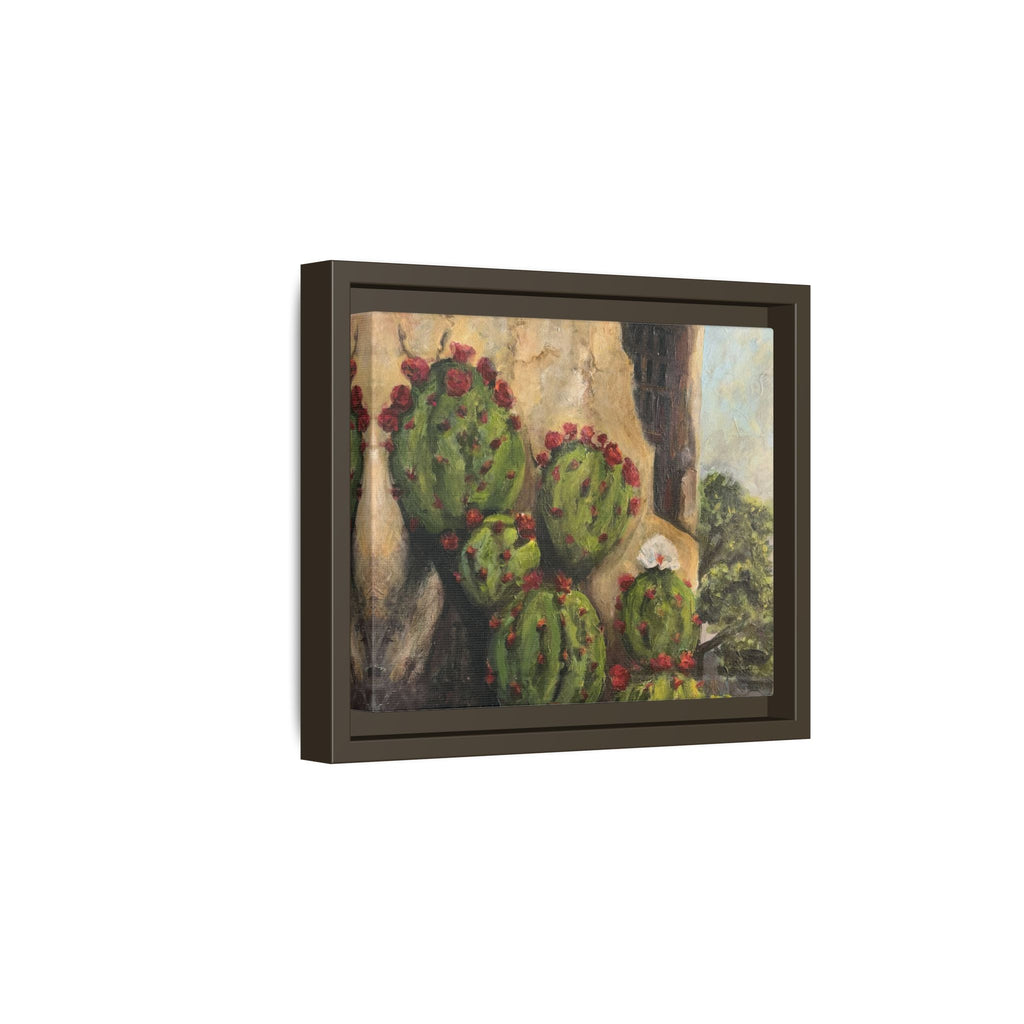 Matte Canvas Print of Original Desert Bloom, Framed (Multi-color)