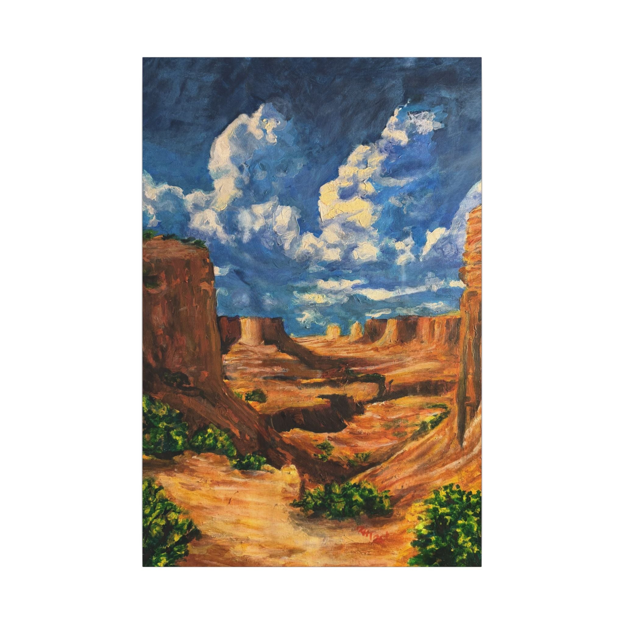 Desert Canyon View Landscape Canvas Print of Original