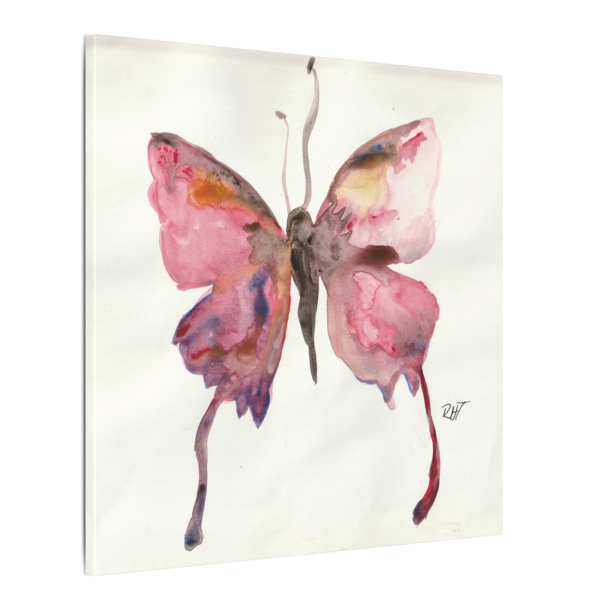 Watercolor Float Like a Butterfly Canvas Print of Original — Matte Stretched Wall Art
