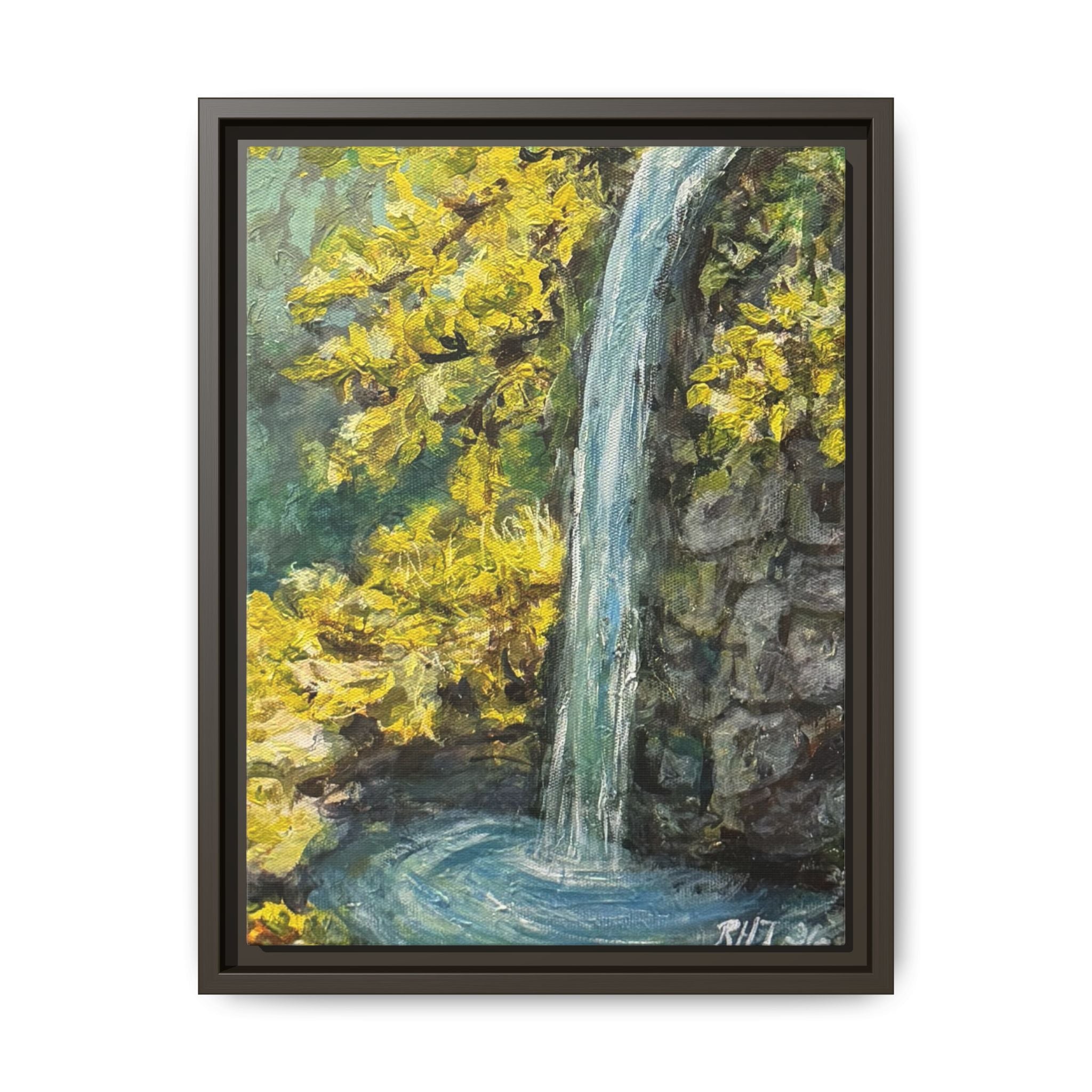 Framed Matte Canvas Hope Springs Print of Original – Vertical Nature Wall Art (Multi-Color)