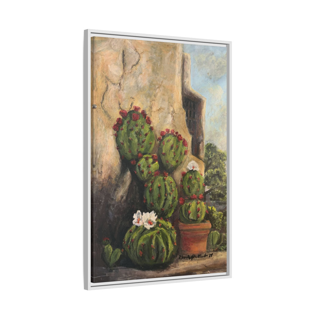 Matte Canvas Print of Original Desert Bloom, Framed (Multi-color)