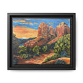 Framed Matte Canvas Desert Path Landscape Wall Art Print of Original