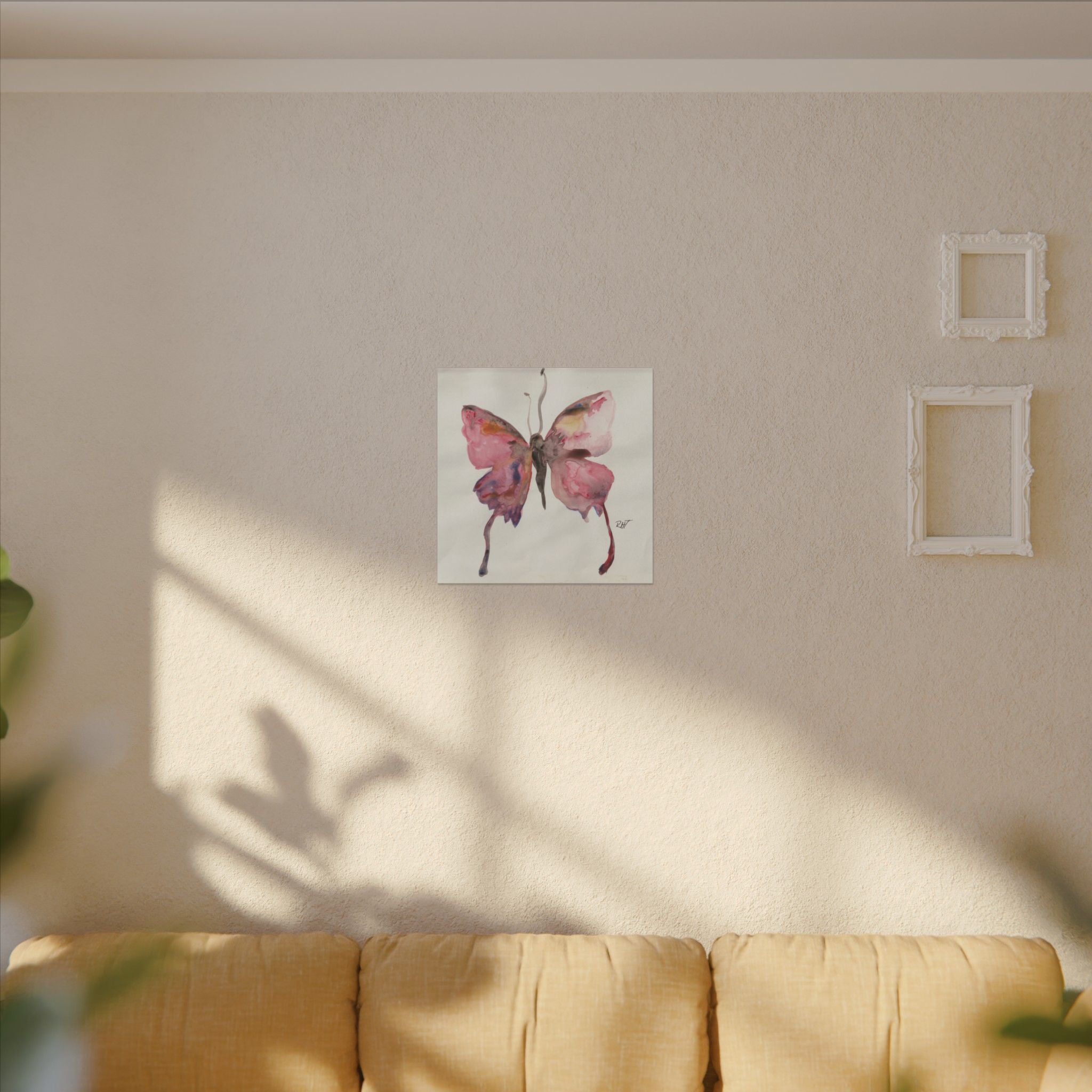 Watercolor Float Like a Butterfly Canvas Print of Original — Matte Stretched Wall Art