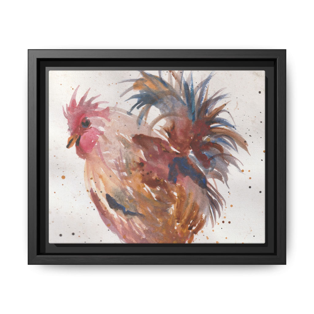 Watercolor Matte Canvas Print of Original Henrietta — Framed Farmhouse Wall Art