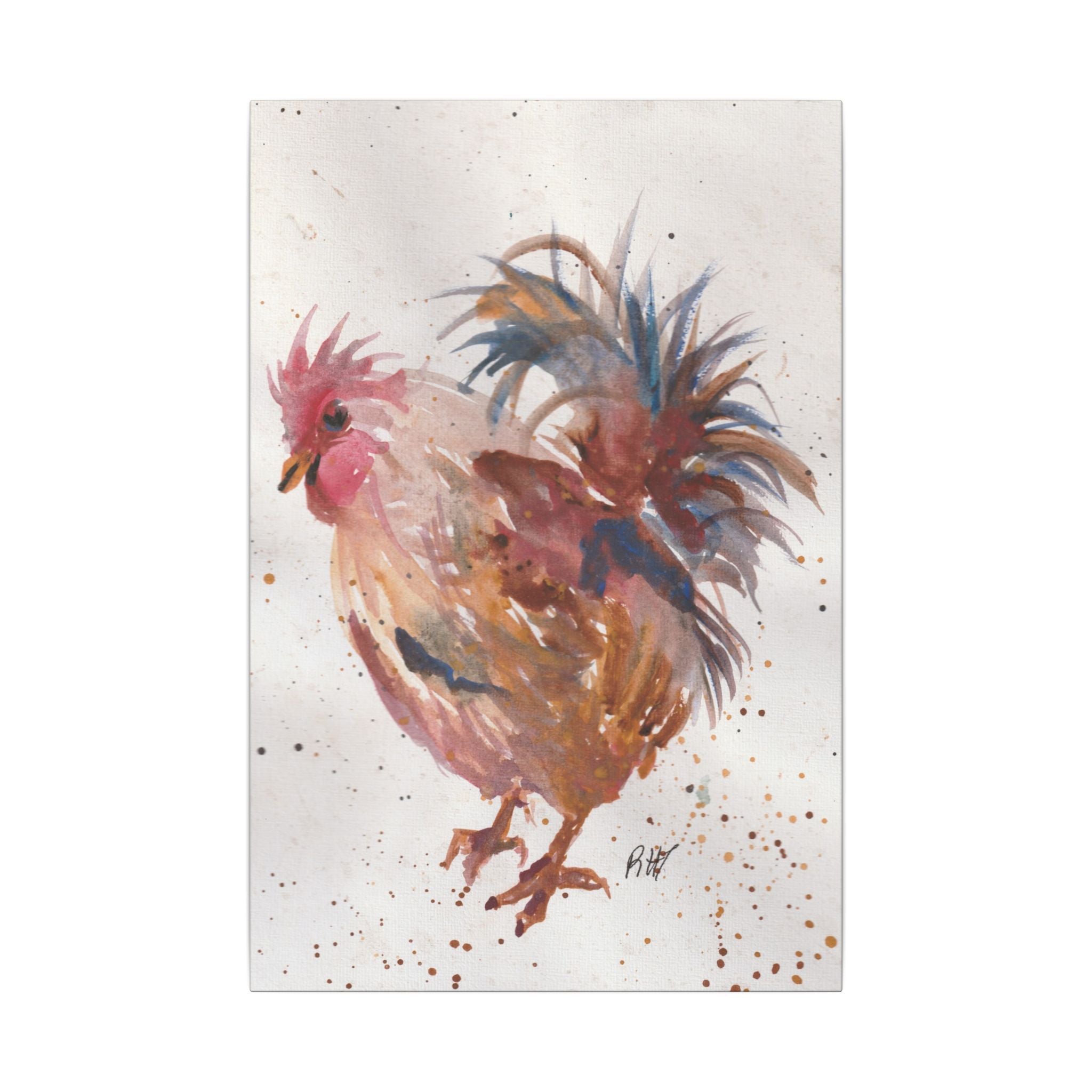 Watercolor Canvas Print of Original Henrietta— Matte Stretched Wall Art