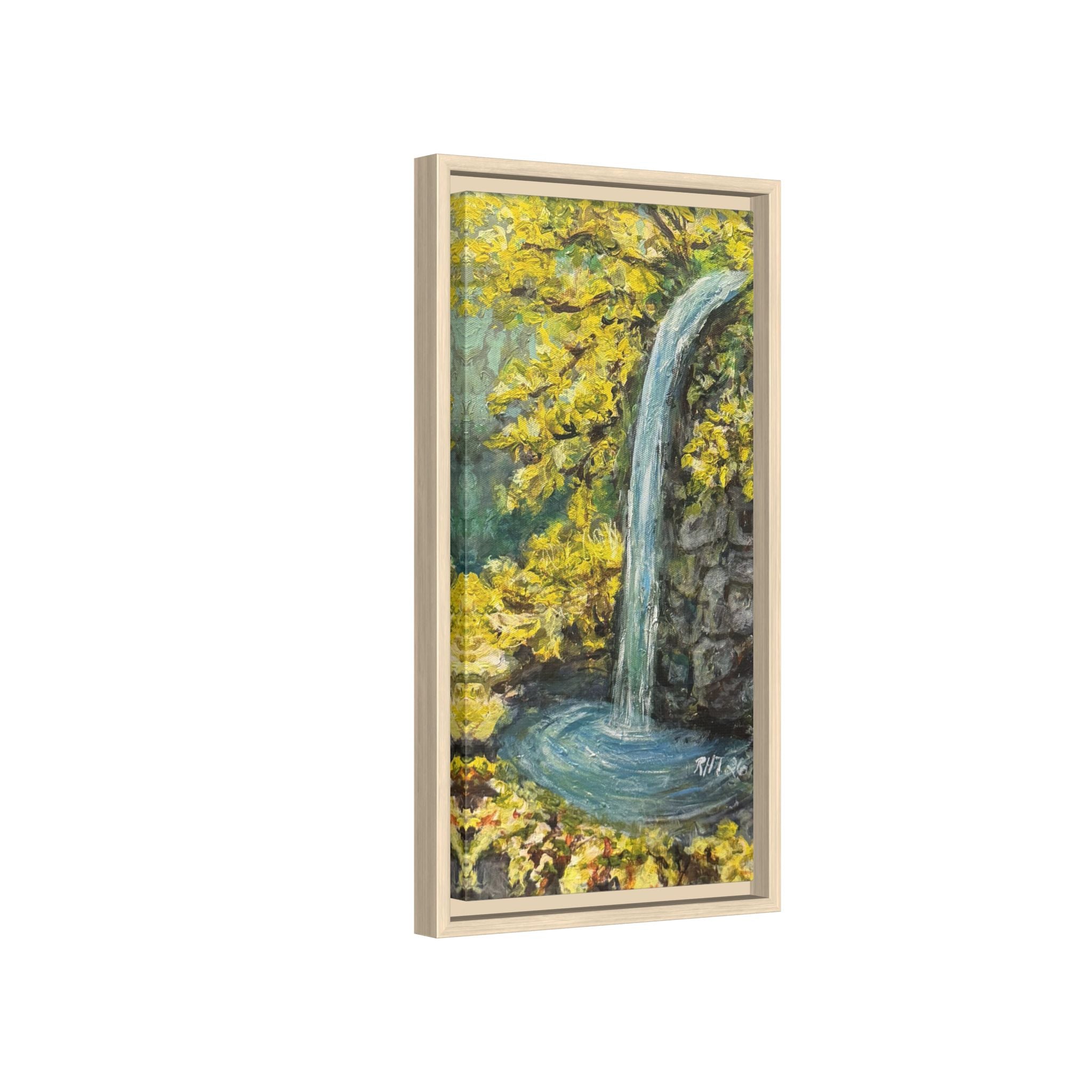 Framed Matte Canvas Hope Springs Print of Original – Vertical Nature Wall Art (Multi-Color)