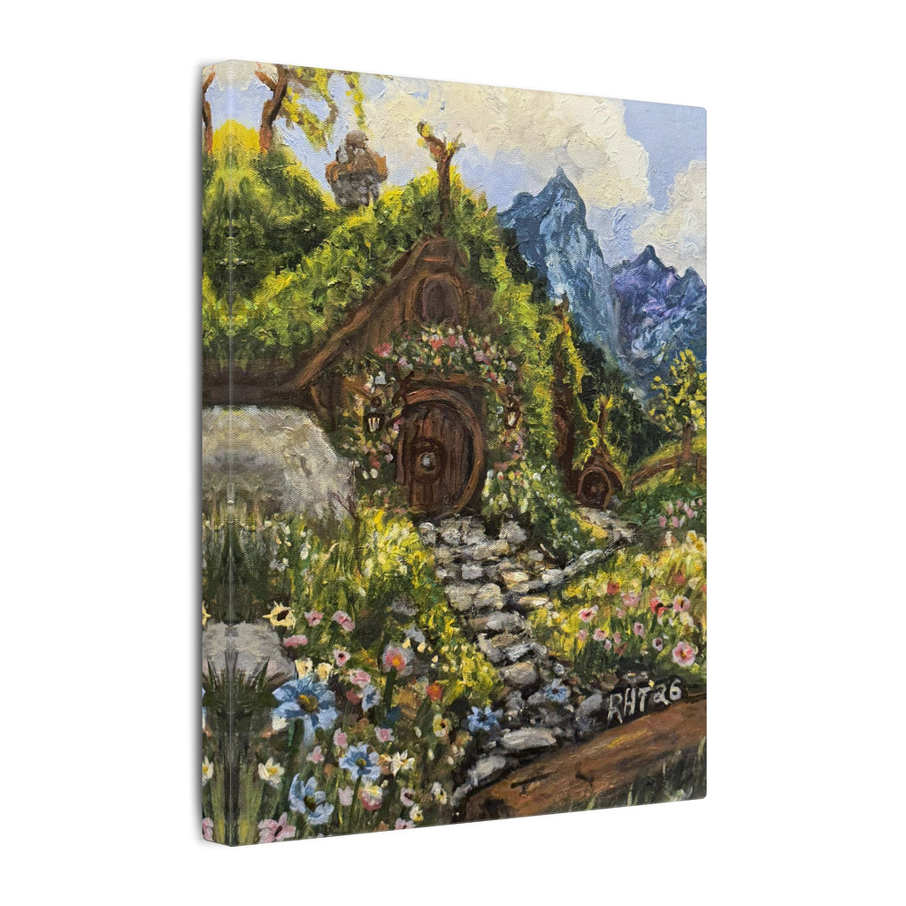 Home On The Shire Matte Canvas Wall Art — Fantasy Landscape Stretched Print of Original