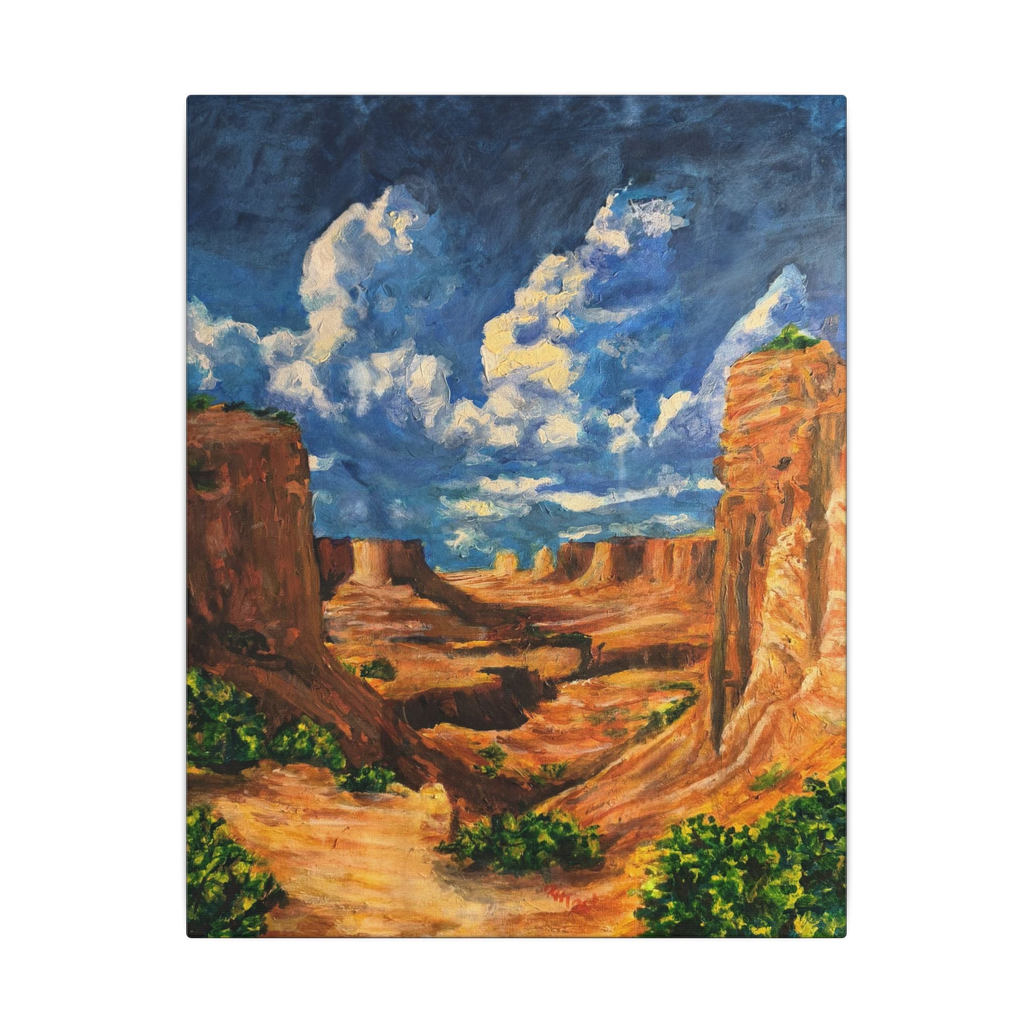 Desert Canyon View Landscape Canvas Print of Original