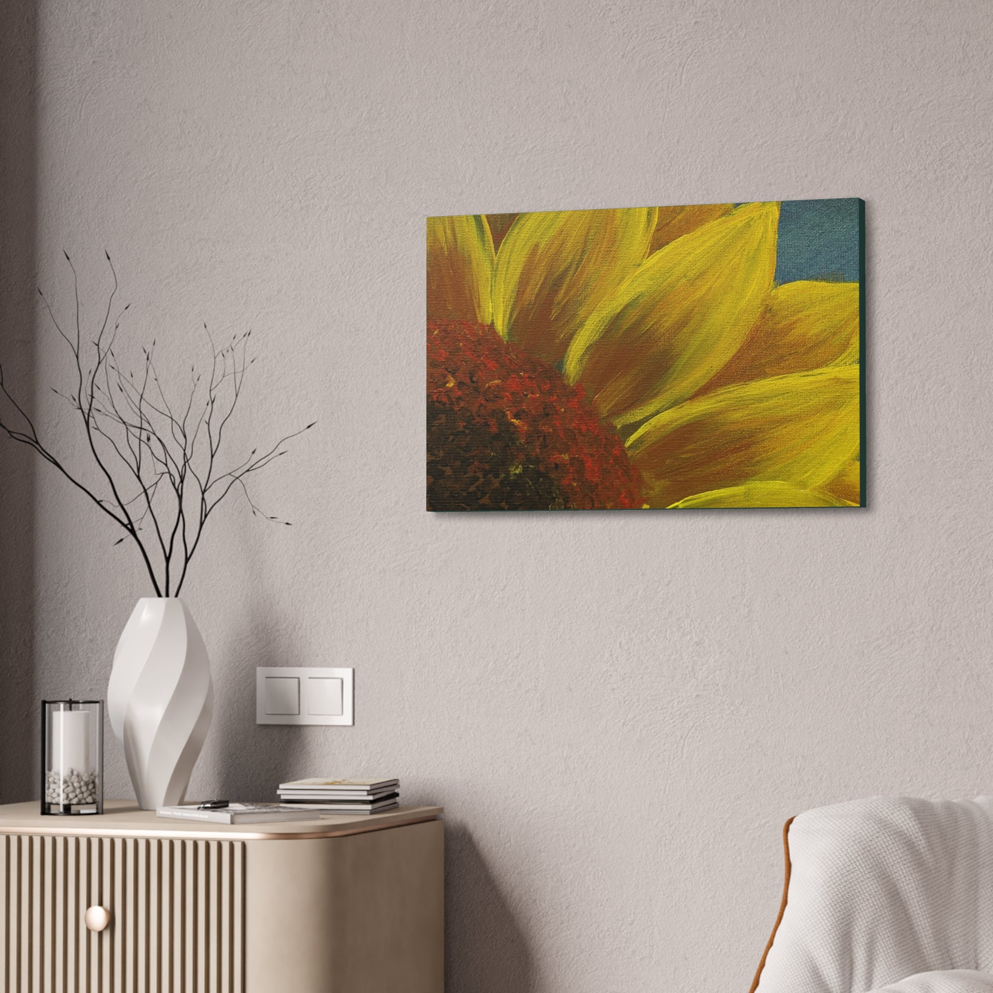 Bee's Eye View – Stretched 1.5" Yellow Floral Sunflower Print