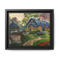 Framed Matte Canvas Cottage Well - Print of Original— Cozy Garden Pathway Print