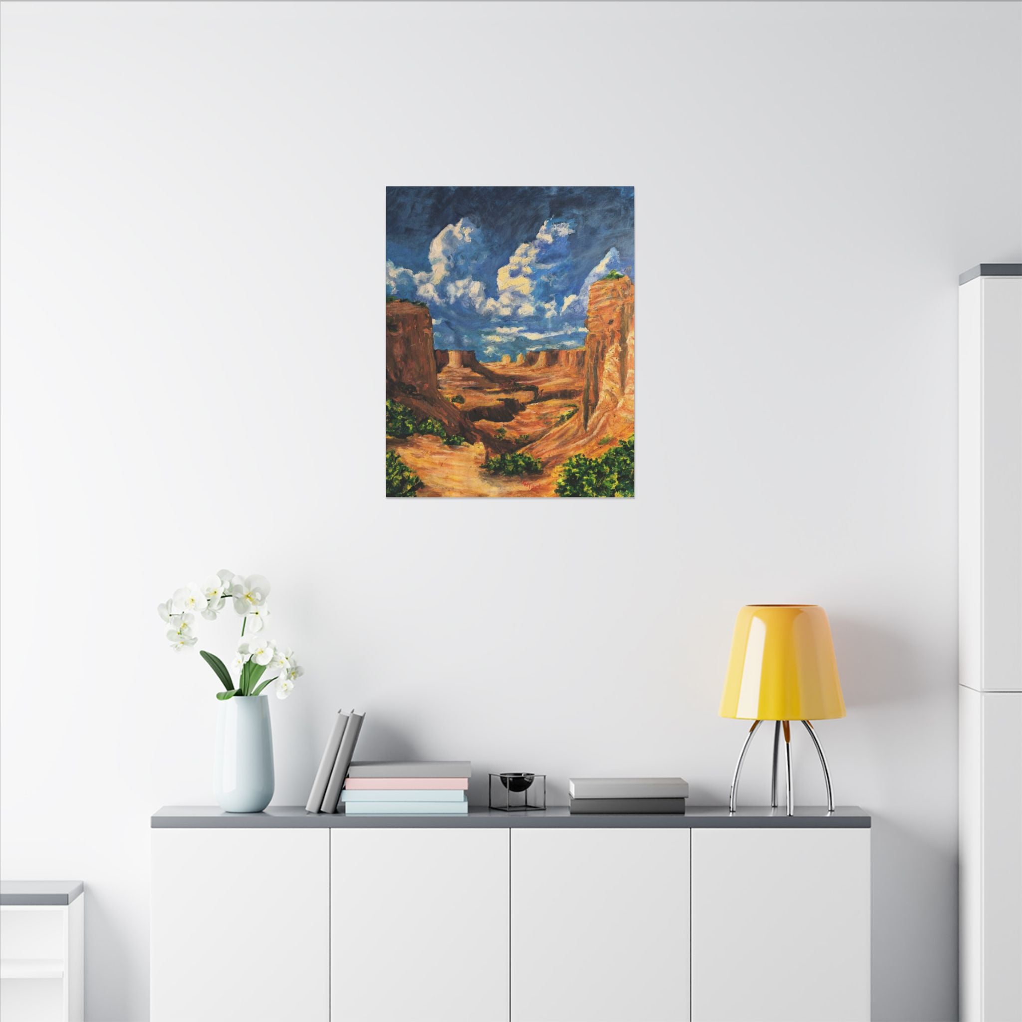 Desert Canyon View Landscape Canvas Print of Original