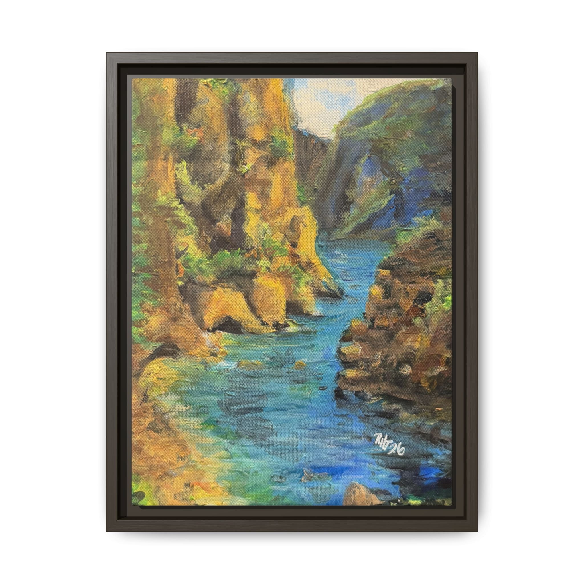 Framed Matte Canvas Art - Covert Cove - Print of Original