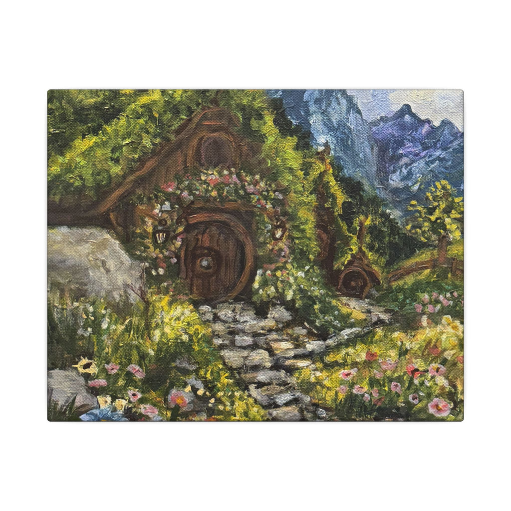 Home On The Shire Matte Canvas Wall Art — Fantasy Landscape Stretched Print of Original
