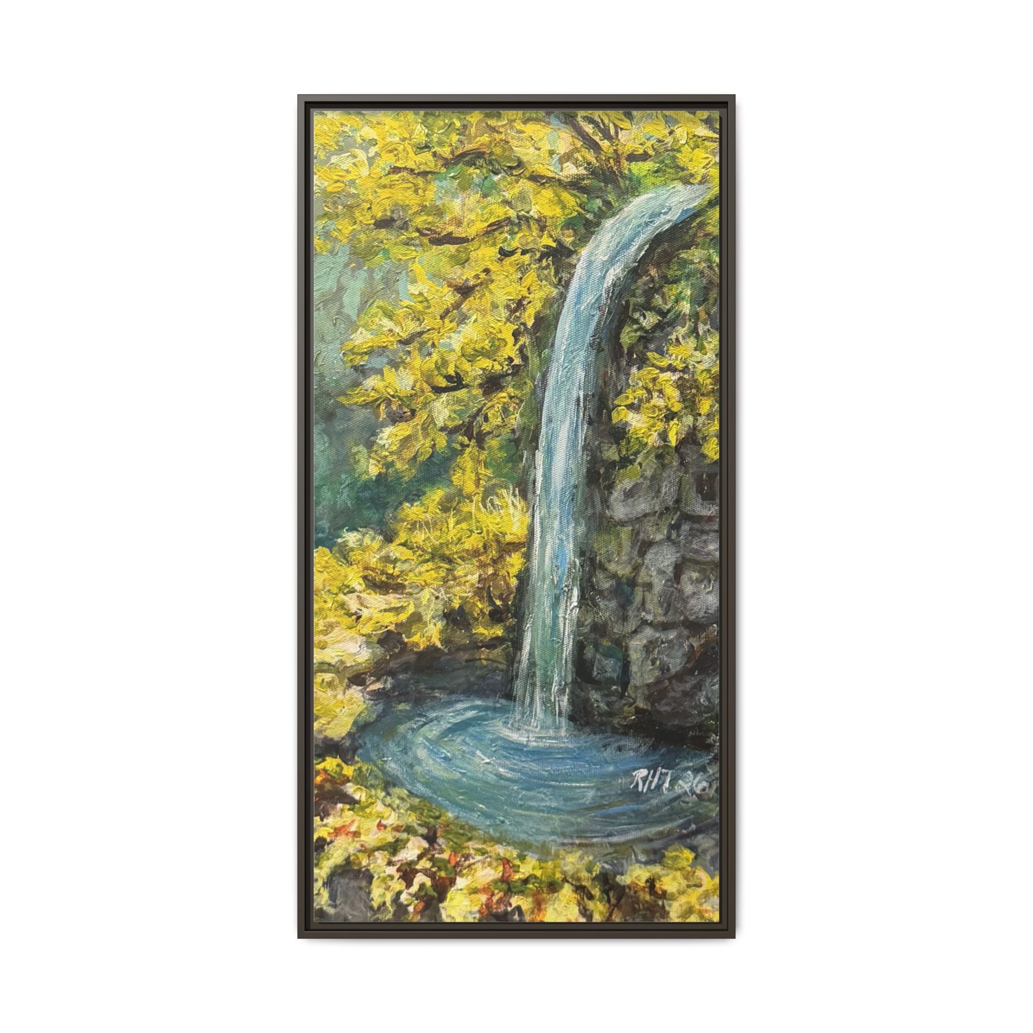 Framed Matte Canvas Hope Springs Print of Original – Vertical Nature Wall Art (Multi-Color)