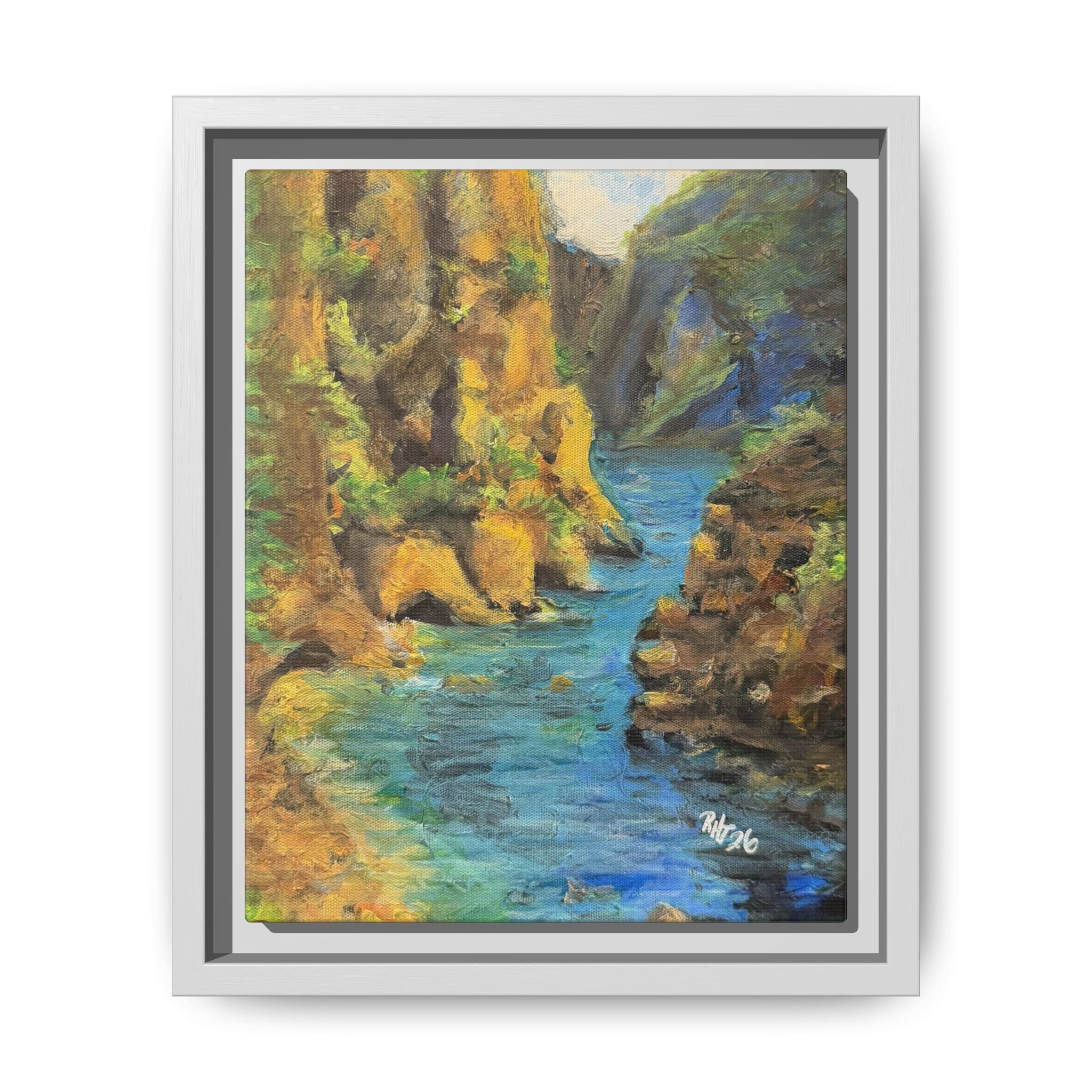 Framed Matte Canvas Art - Covert Cove - Print of Original