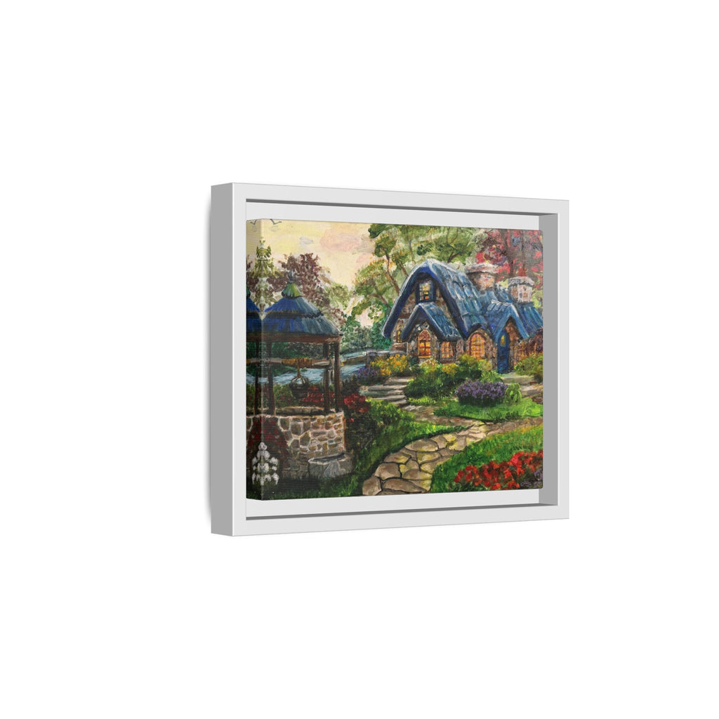 Framed Matte Canvas Cottage Well - Print of Original— Cozy Garden Pathway Print