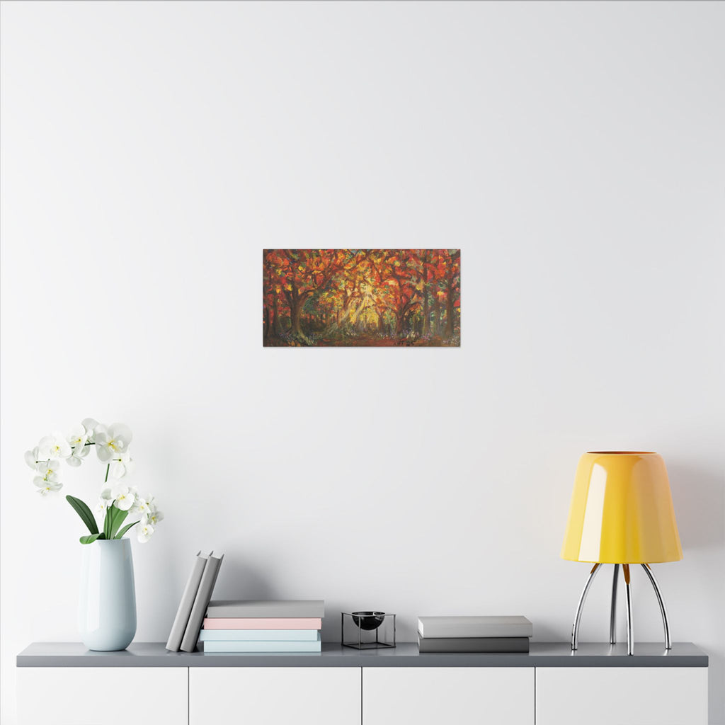 Autumn Grove Light Matte Canvas Wall Art Print of Original — Stretched Fall Landscape